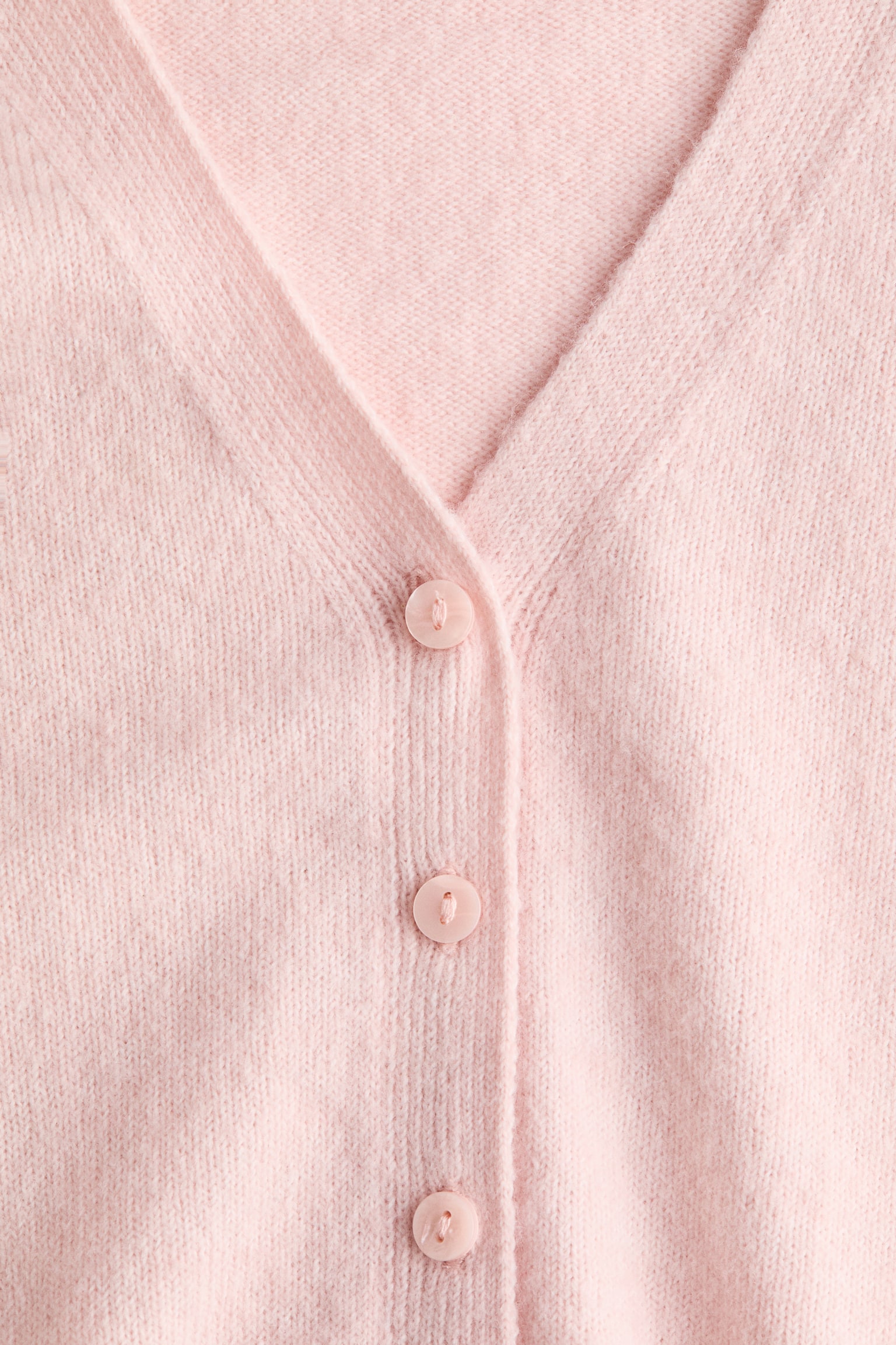 Gilet à encolure en V - Rose clair/Gris clair chiné/Beige clair - 3