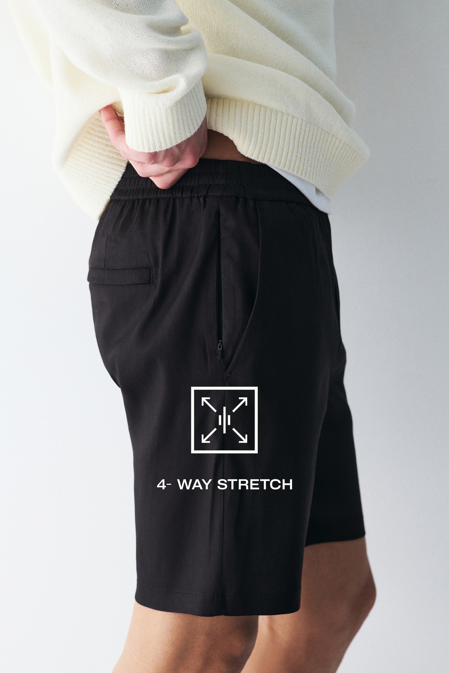 Pantalón corto en mezcla de lino Relaxed Fit - 4