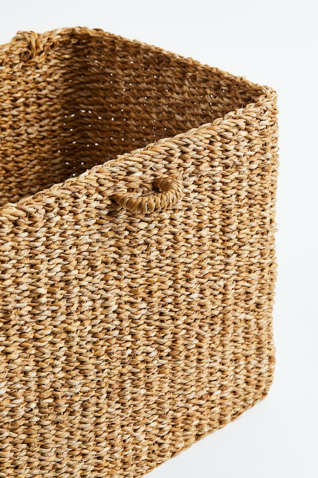 Lidded storage basket - Beige - 4