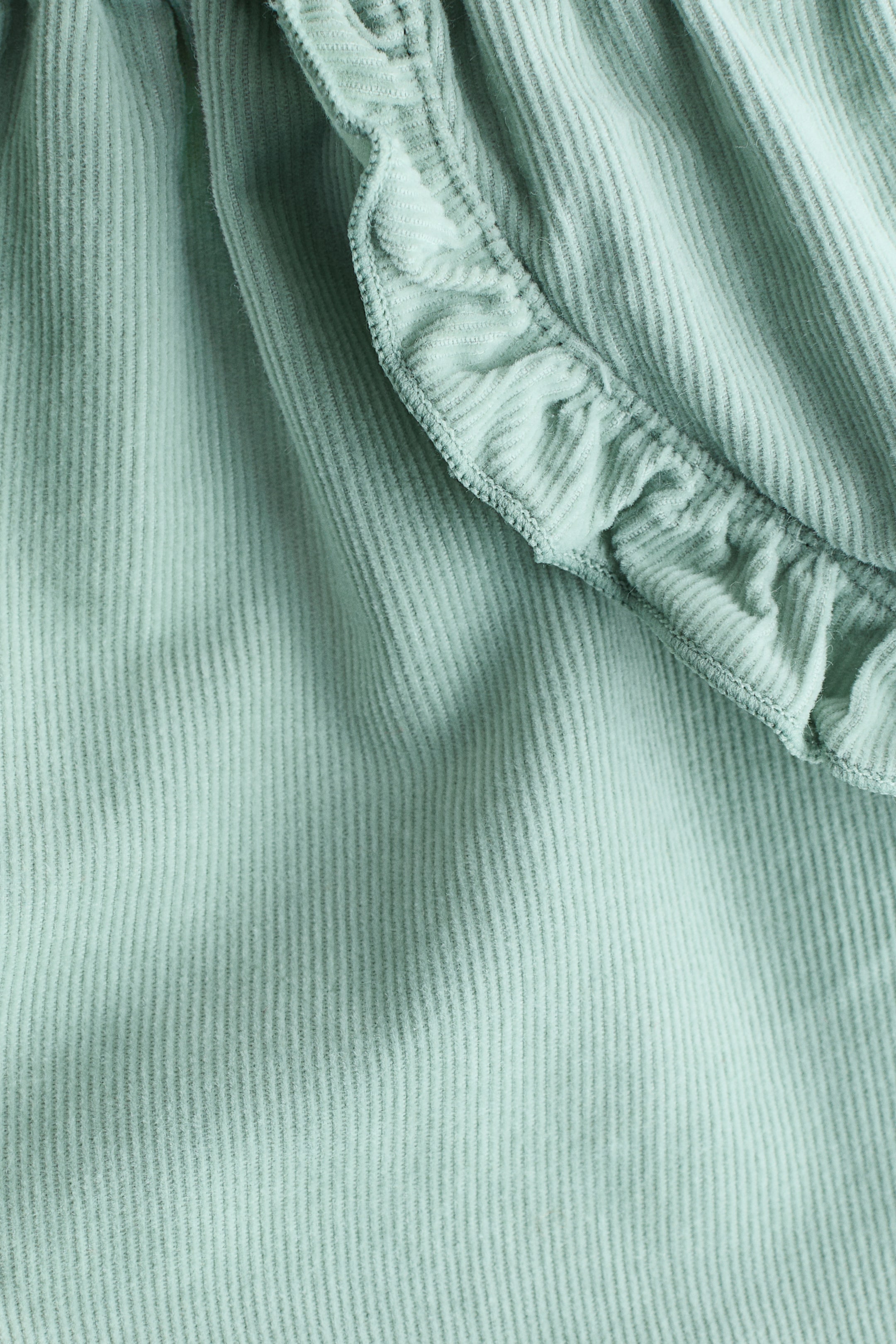 Ruffle-Trimmed Corduroy Pants