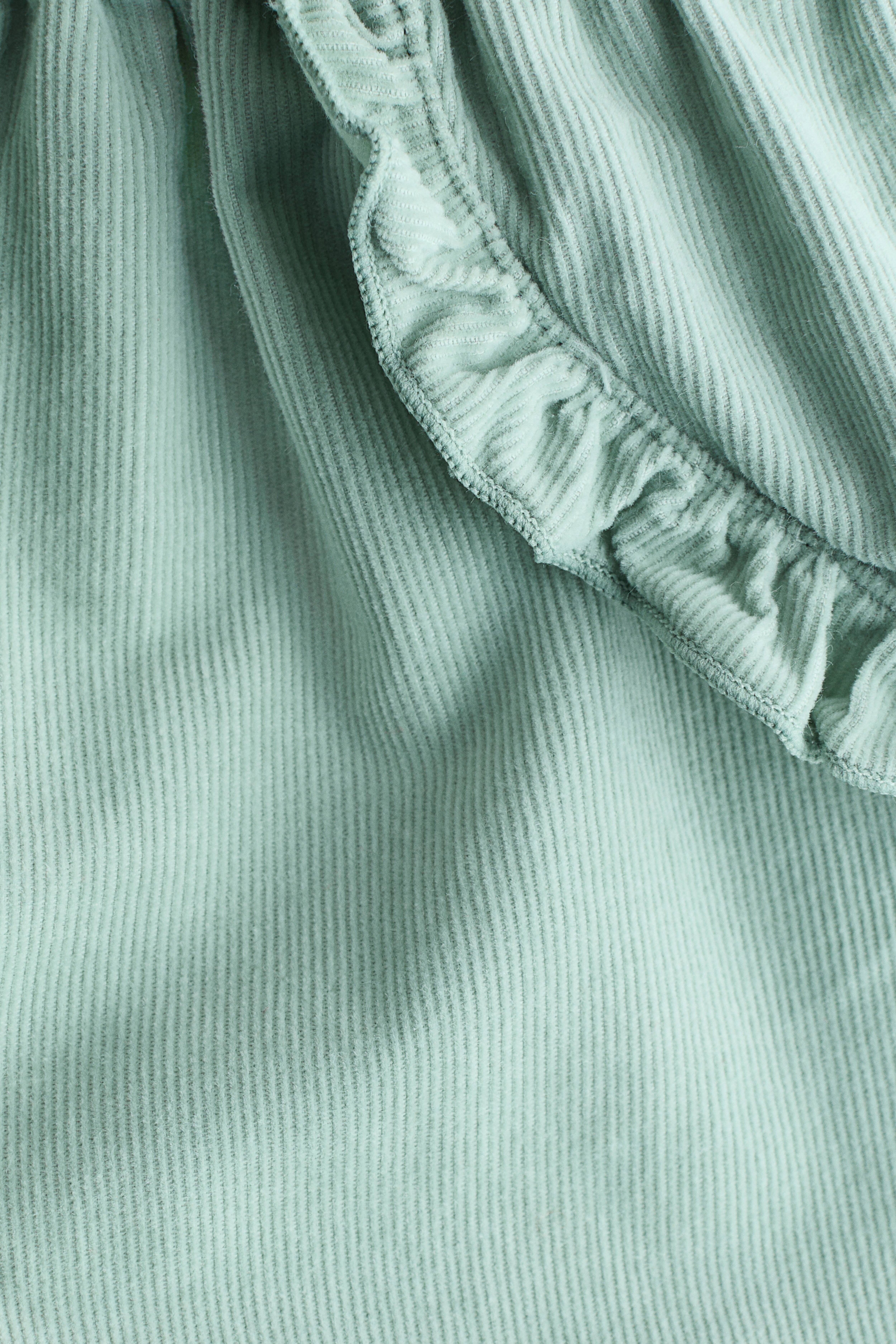 Ruffle-Trimmed Corduroy Pants