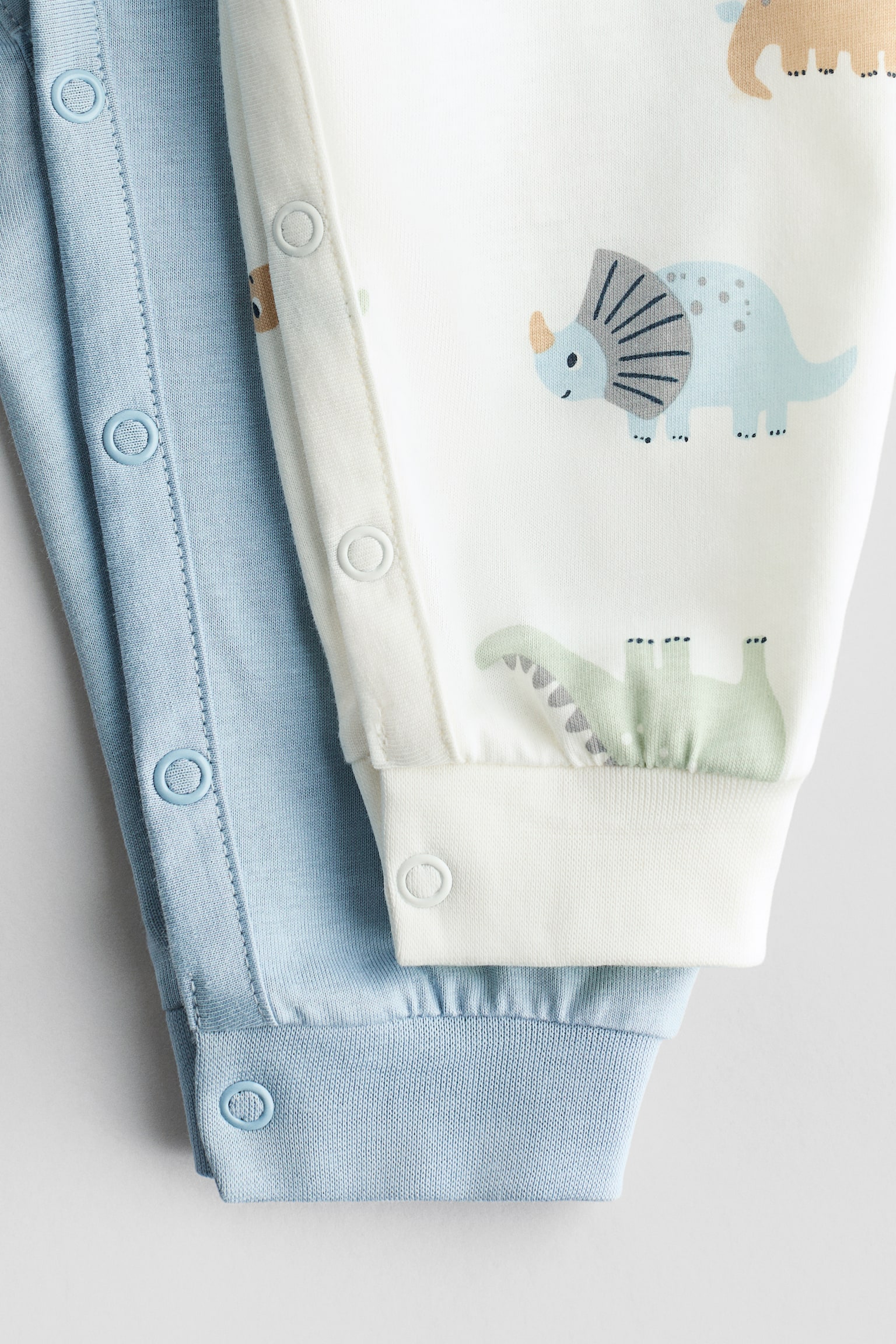 Bộ 2 bộ ngủ liền - Màu xanh dương nhạt/Khủng long - 2