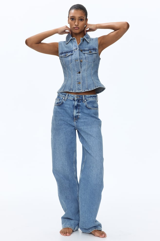 Denim waistcoat - Light denim blue - 1