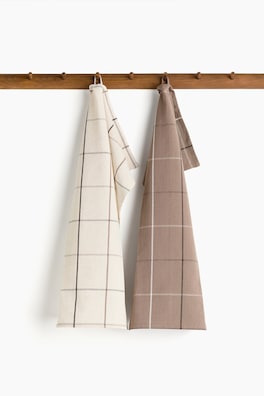 2-pack kökshandduk i linmix