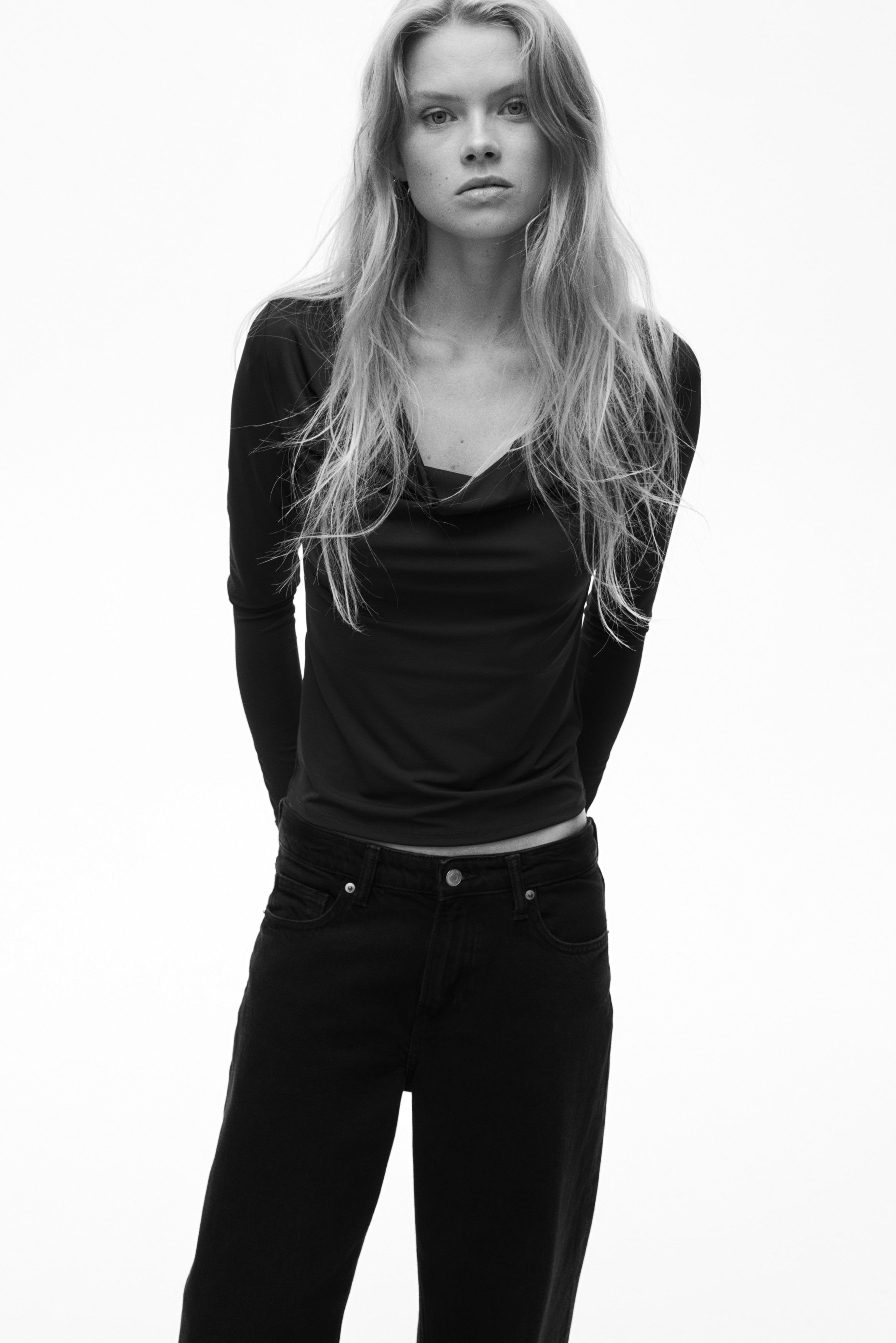 H & M - カウルネックトップス - パープル H & M - カウルネックトップス - パープル