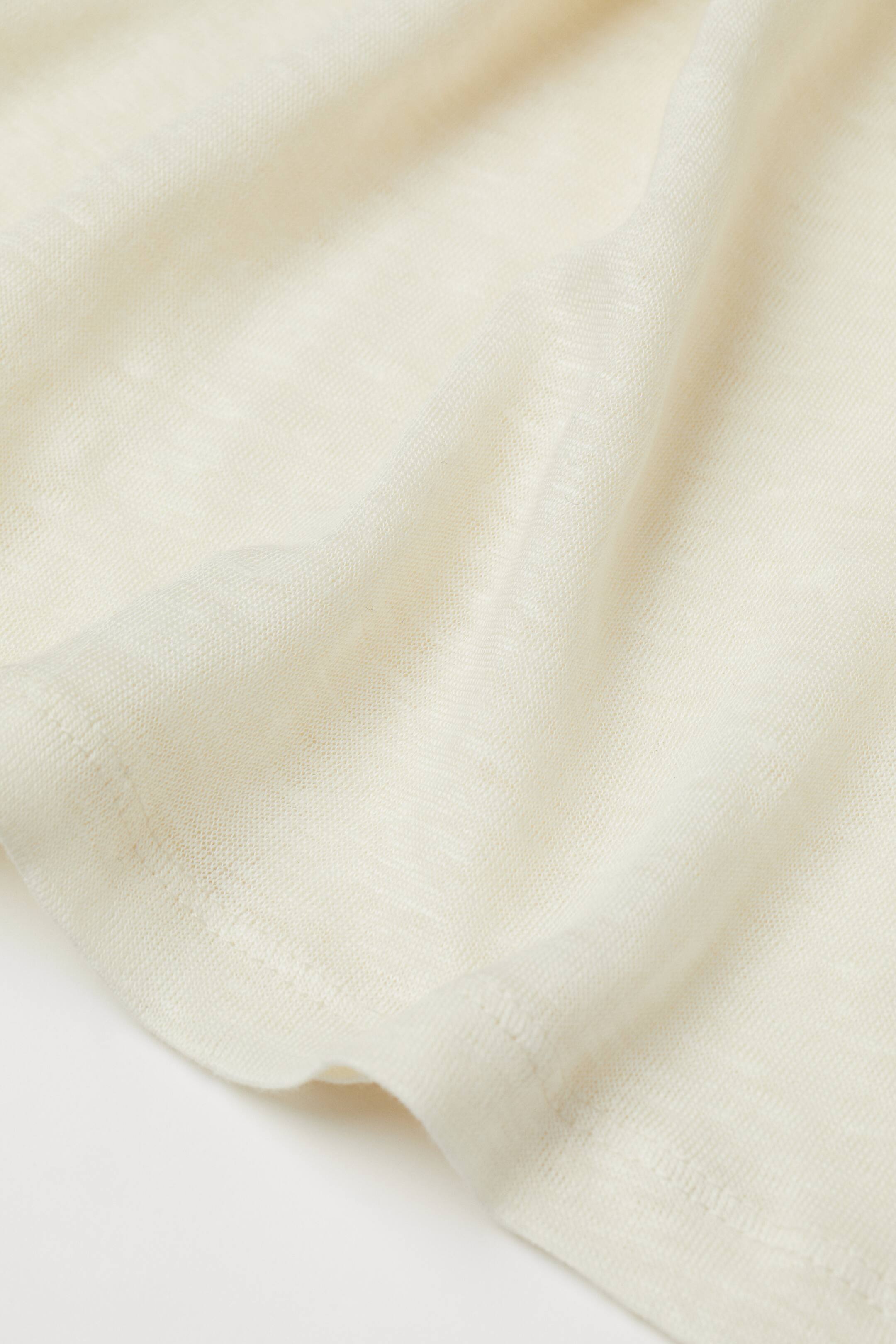 查看大圖: 亞麻平紋T恤 - 奶油色 - Ladies | H&M 2