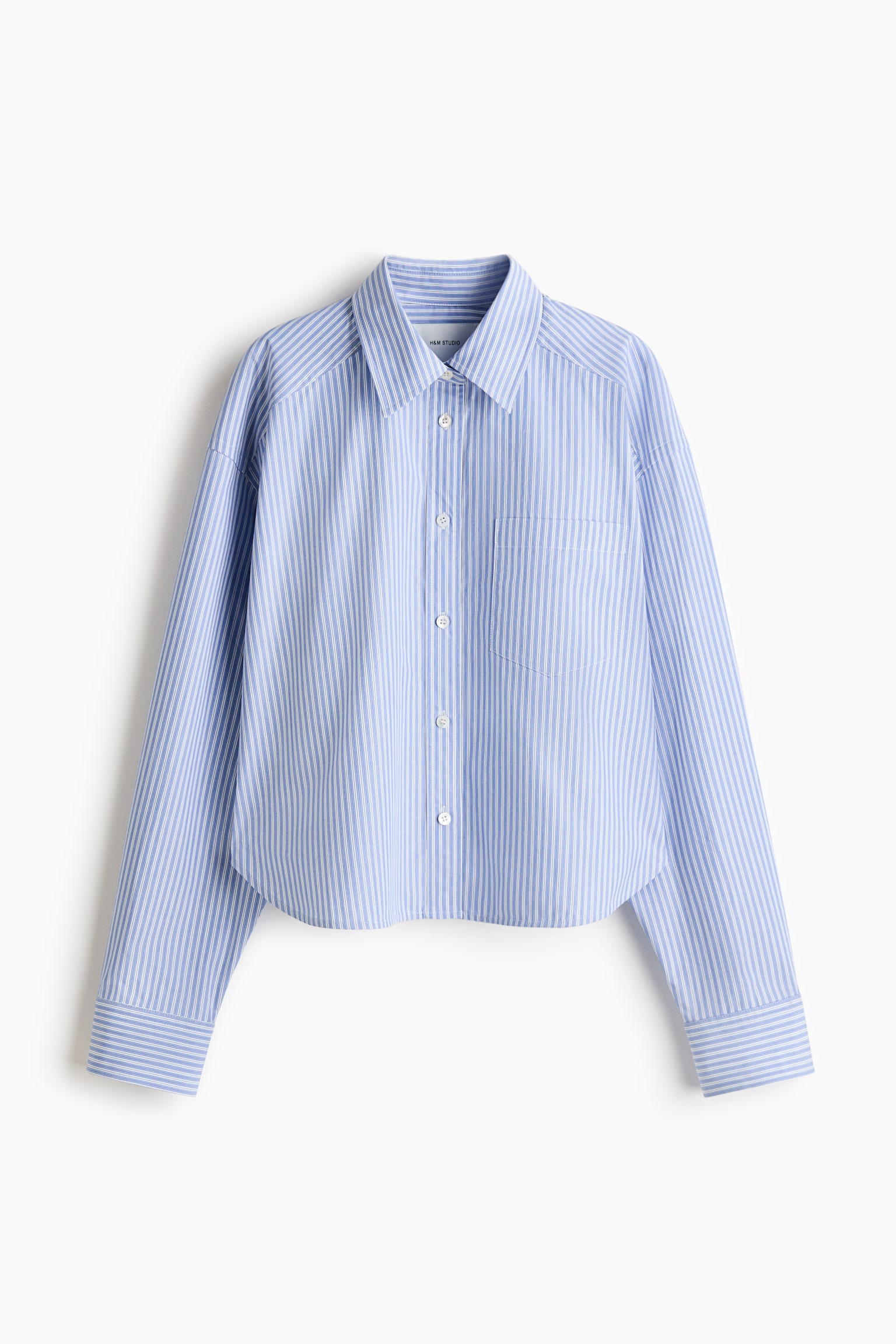 Poplin Shirt-Light blue/striped - 2