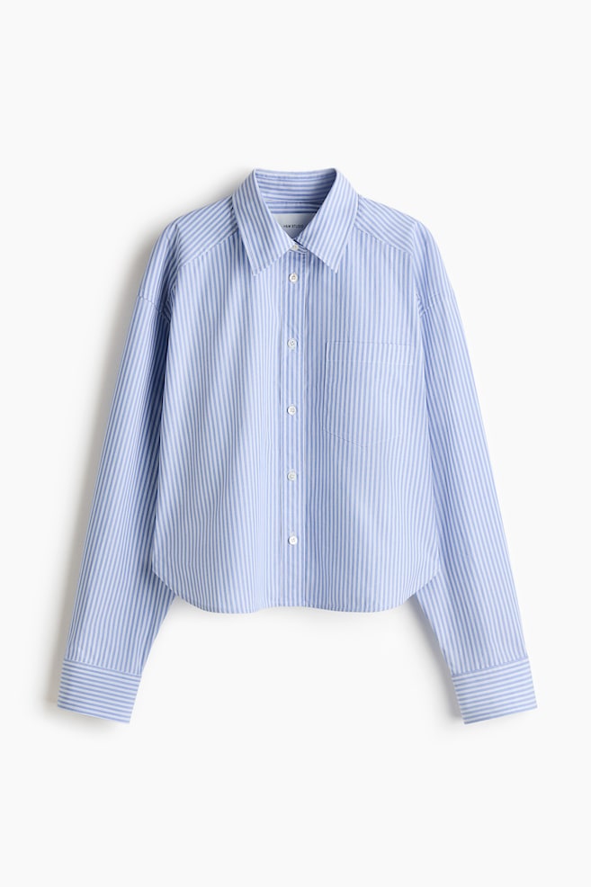 Poplin Shirt - Light blue/striped/White - 1