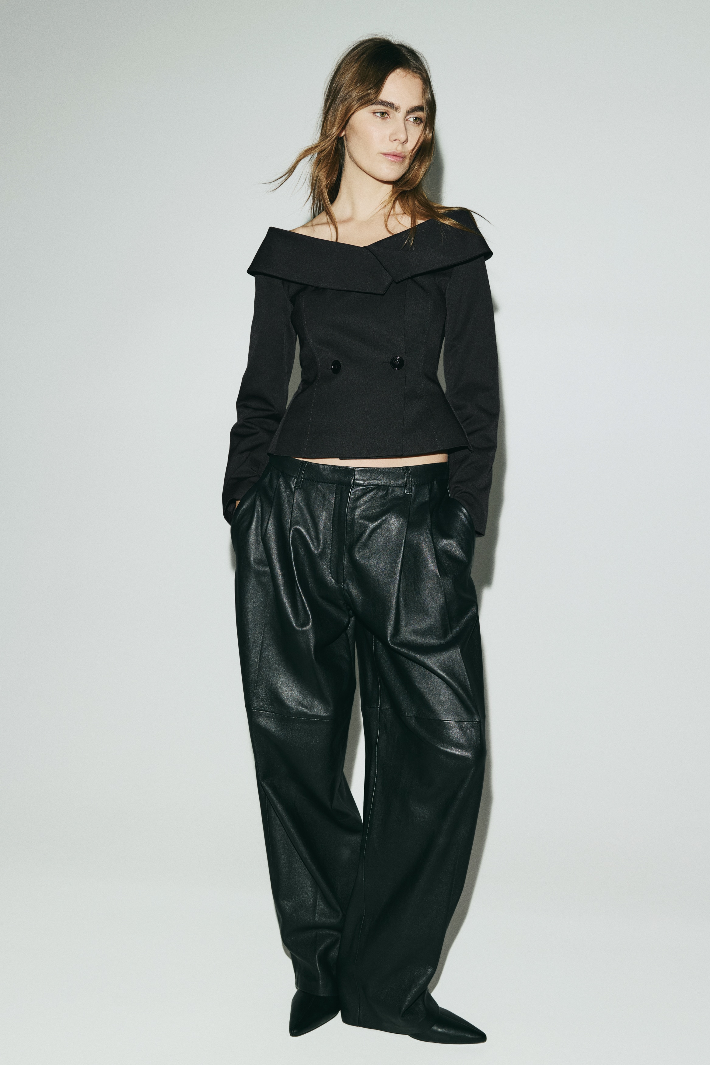 Blazer a spalle scoperte - Nero