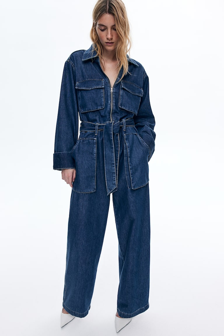 Jumpsuit Boyfriend Overalls H&m H&M DENIM DUNGAREES BLUE JEANS