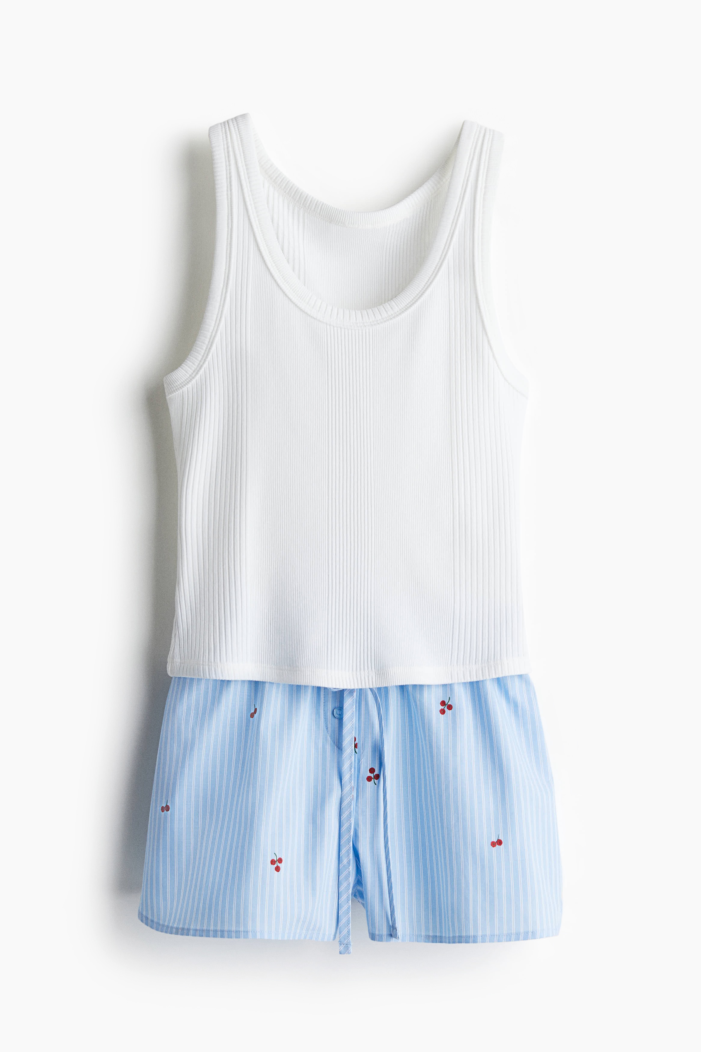 Pyjama Set - Light blue/Tomatoes