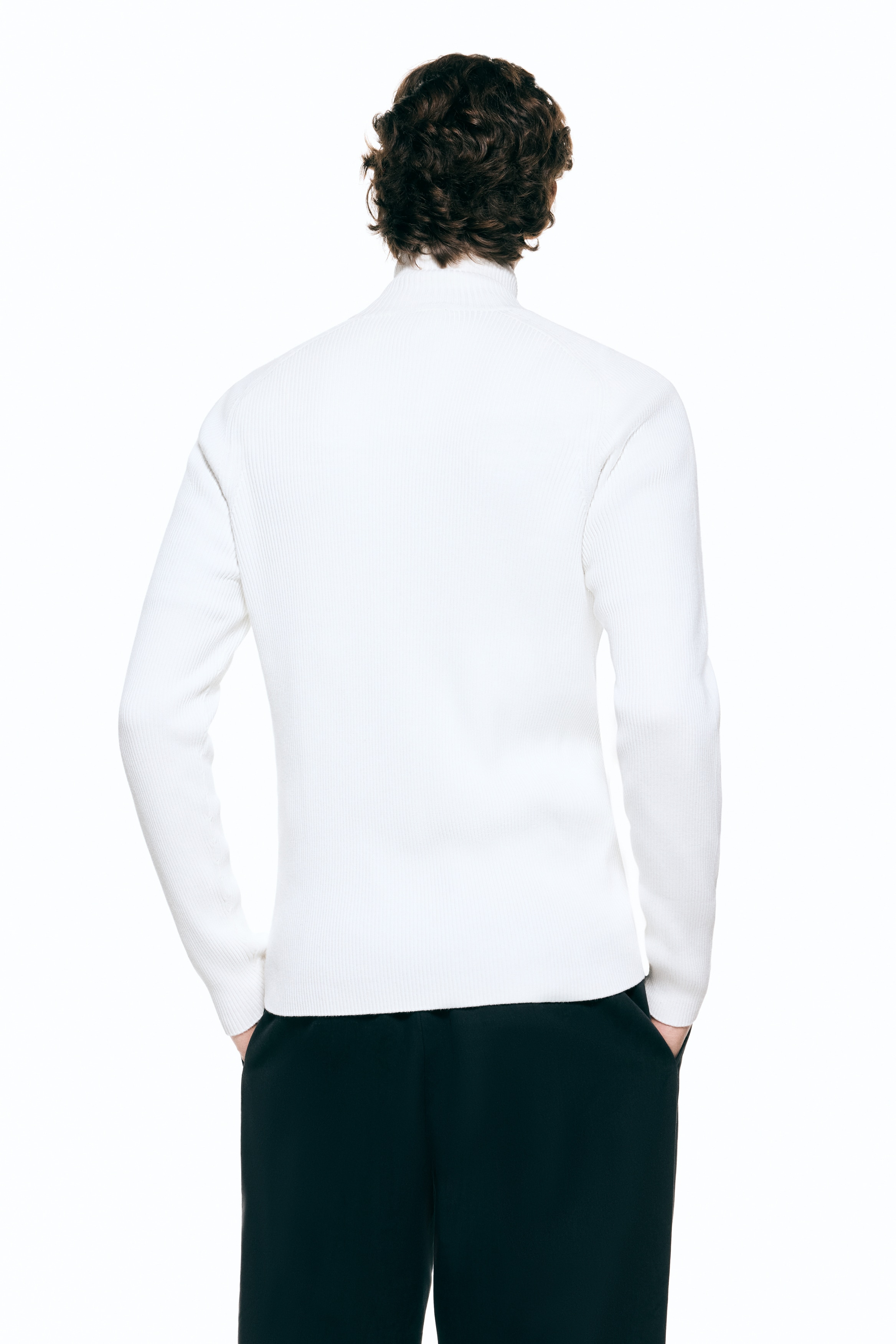 Slim Fit Rib-knit cardigan