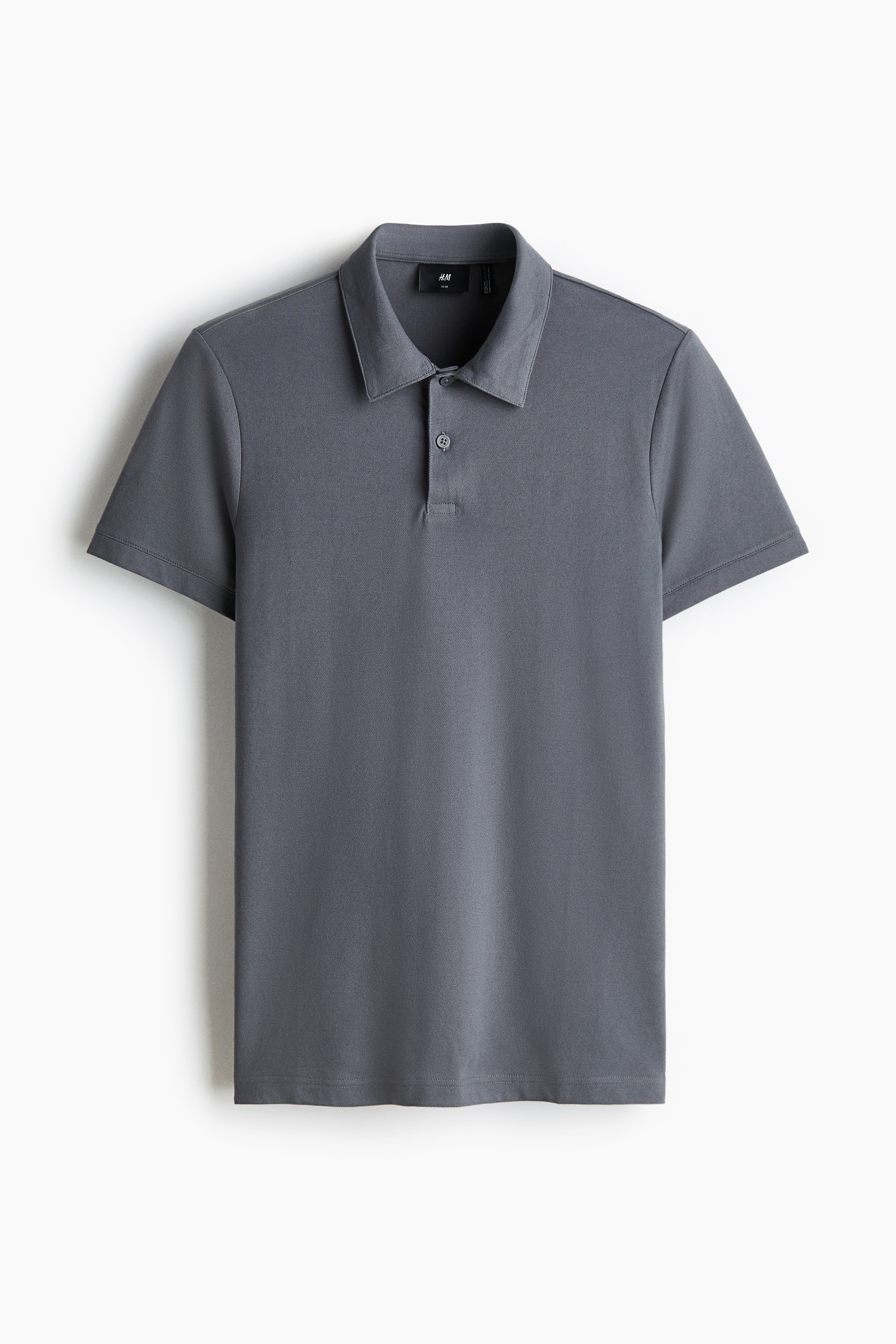 H & M - COOLMAX Poloshirt Slim Fit - Grau - Herren