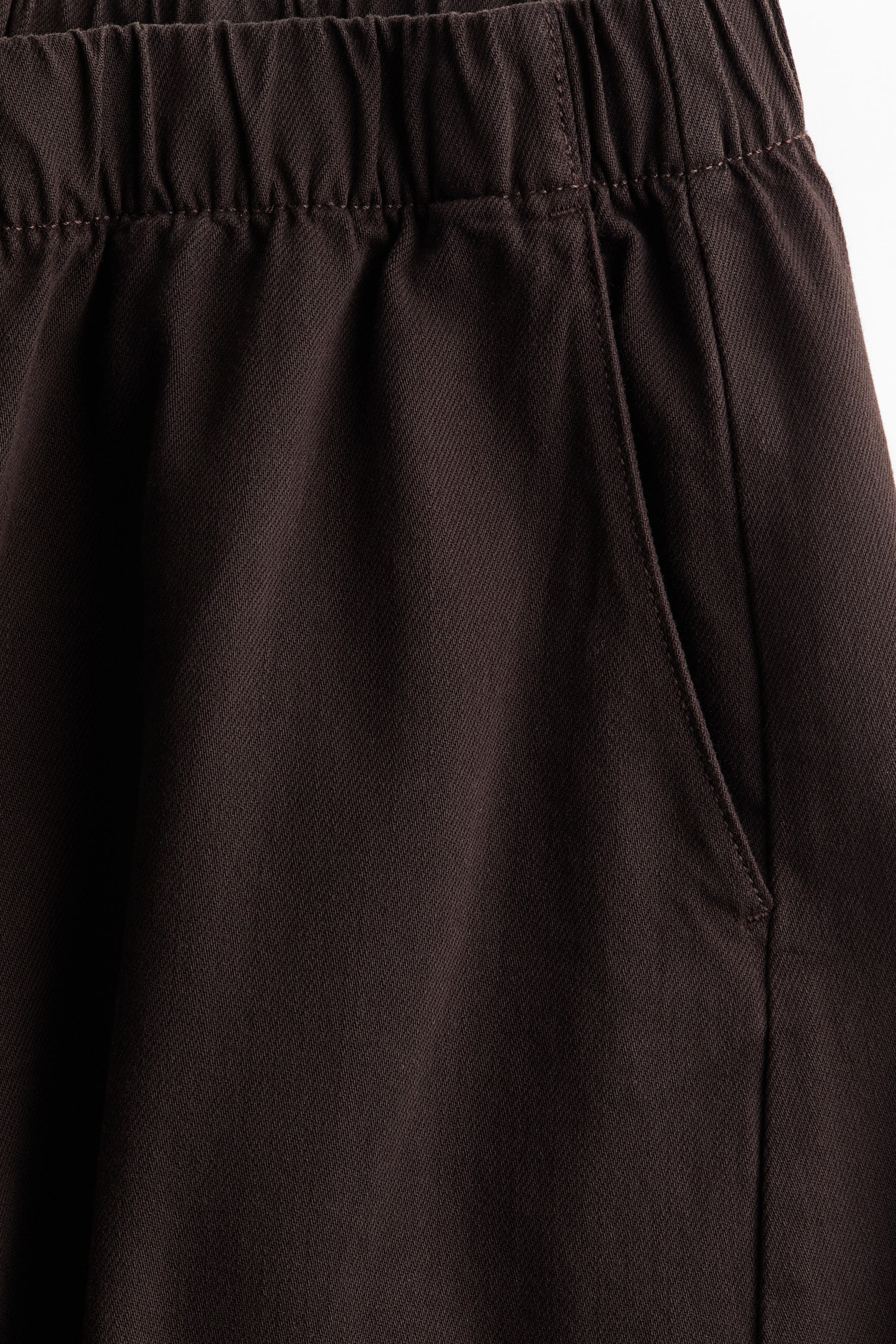 Denim Barrel-Leg Pants