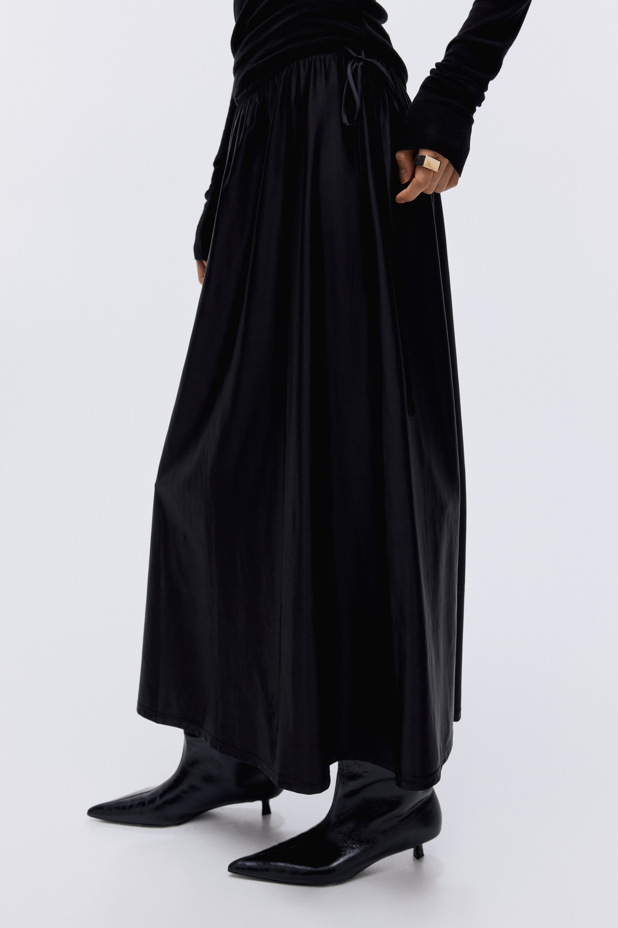 Agrandir l'image: Jupe avec cordon de serrage - Black - FEMME | H&M CH 3