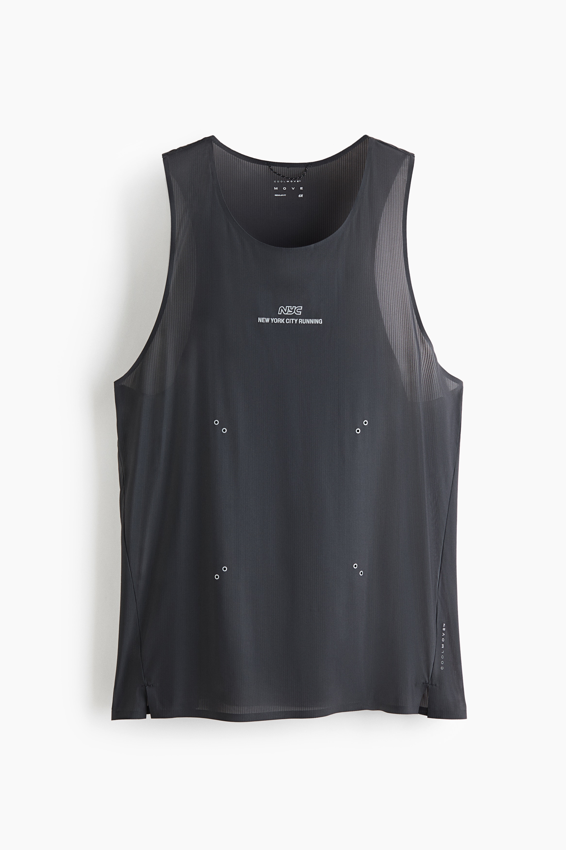 Running Tank Top with CoolMove™ - Dark gray/NYC/Blue/NYC/White/Dark gray/White