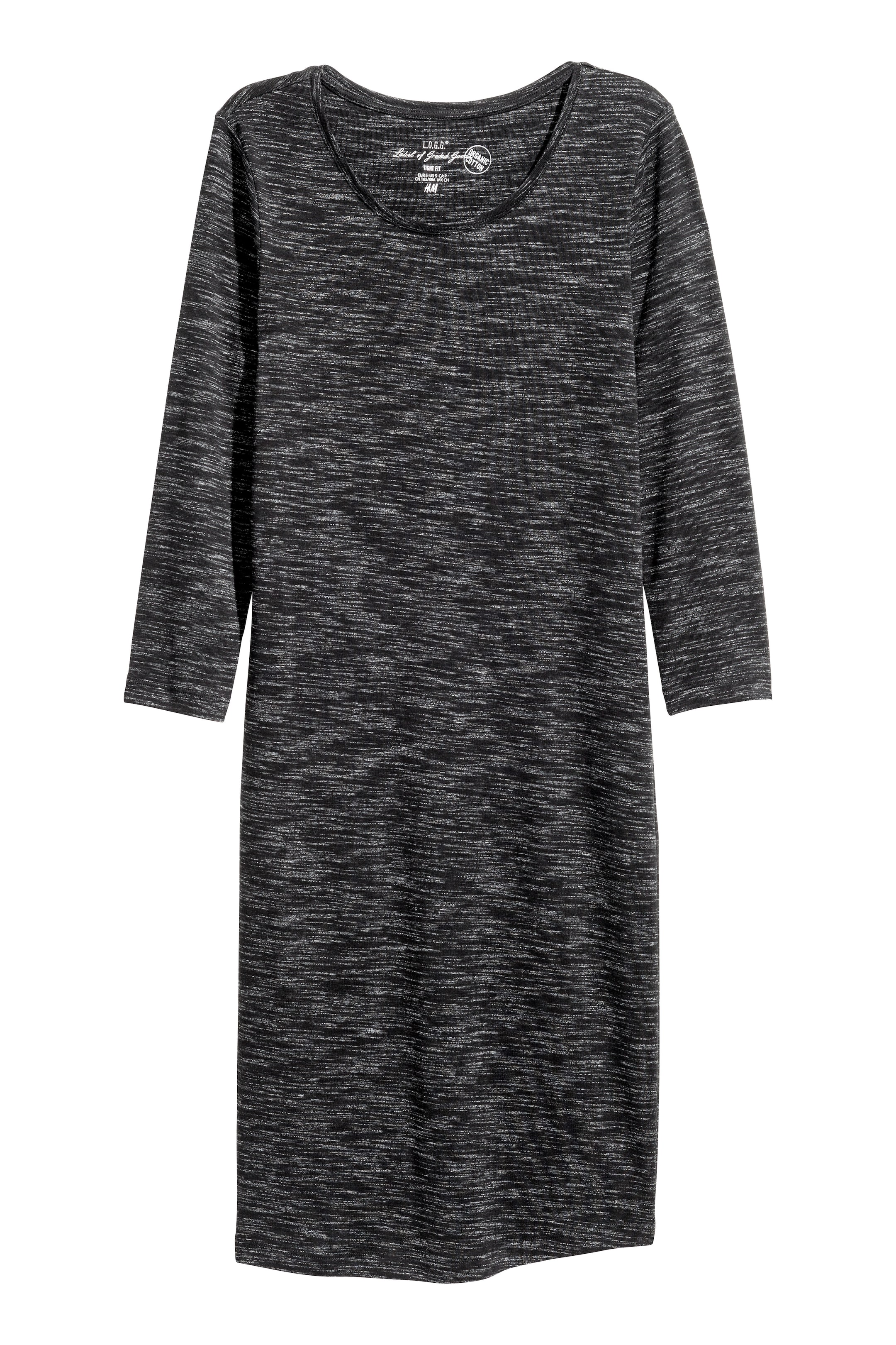 View larger image: Jersey dress - Black marl - Ladies | H&M GB 1