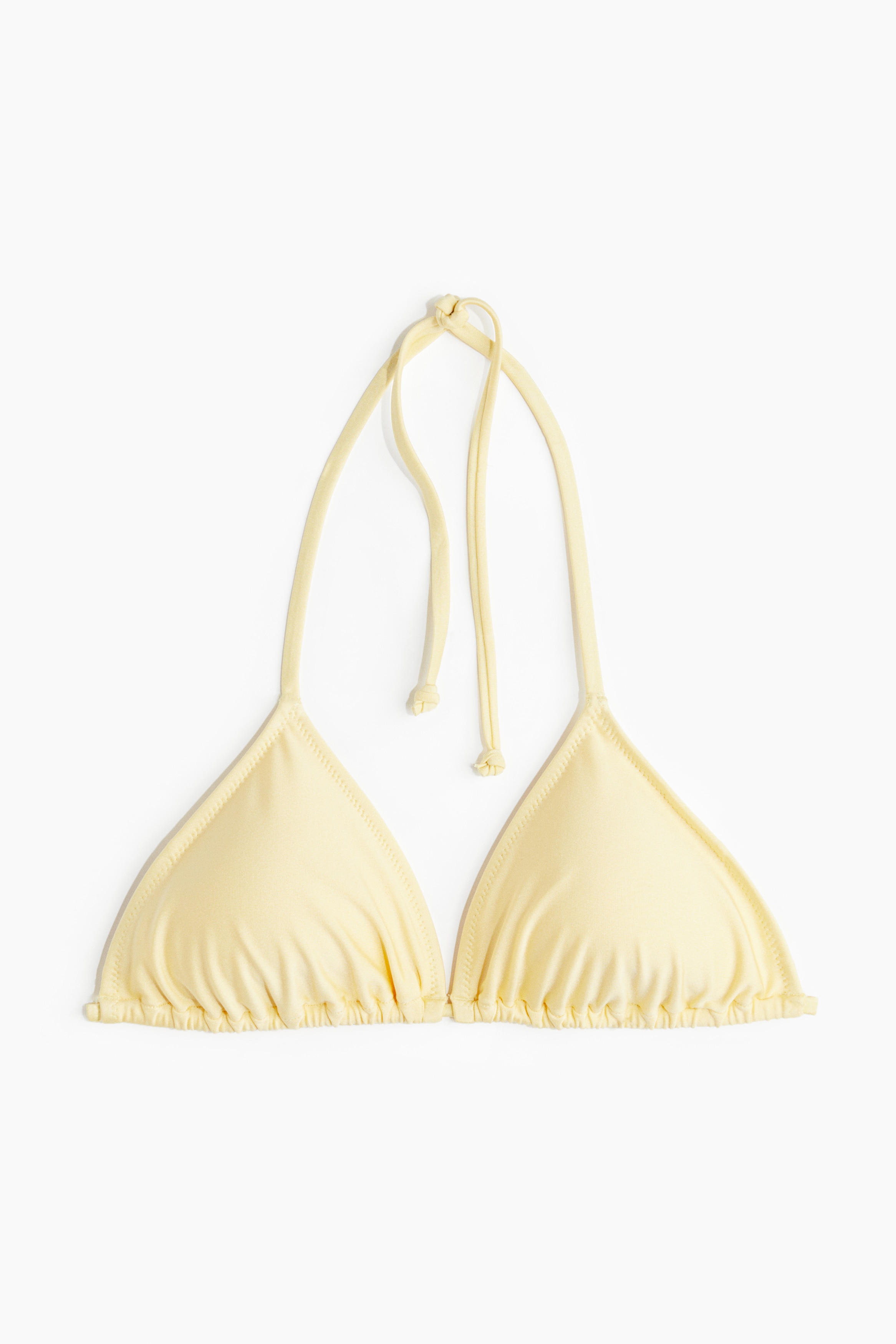 Pehmustetut kolmiobikiniliivit - Vaaleankeltainen/Valkoinen/Siniraitainen