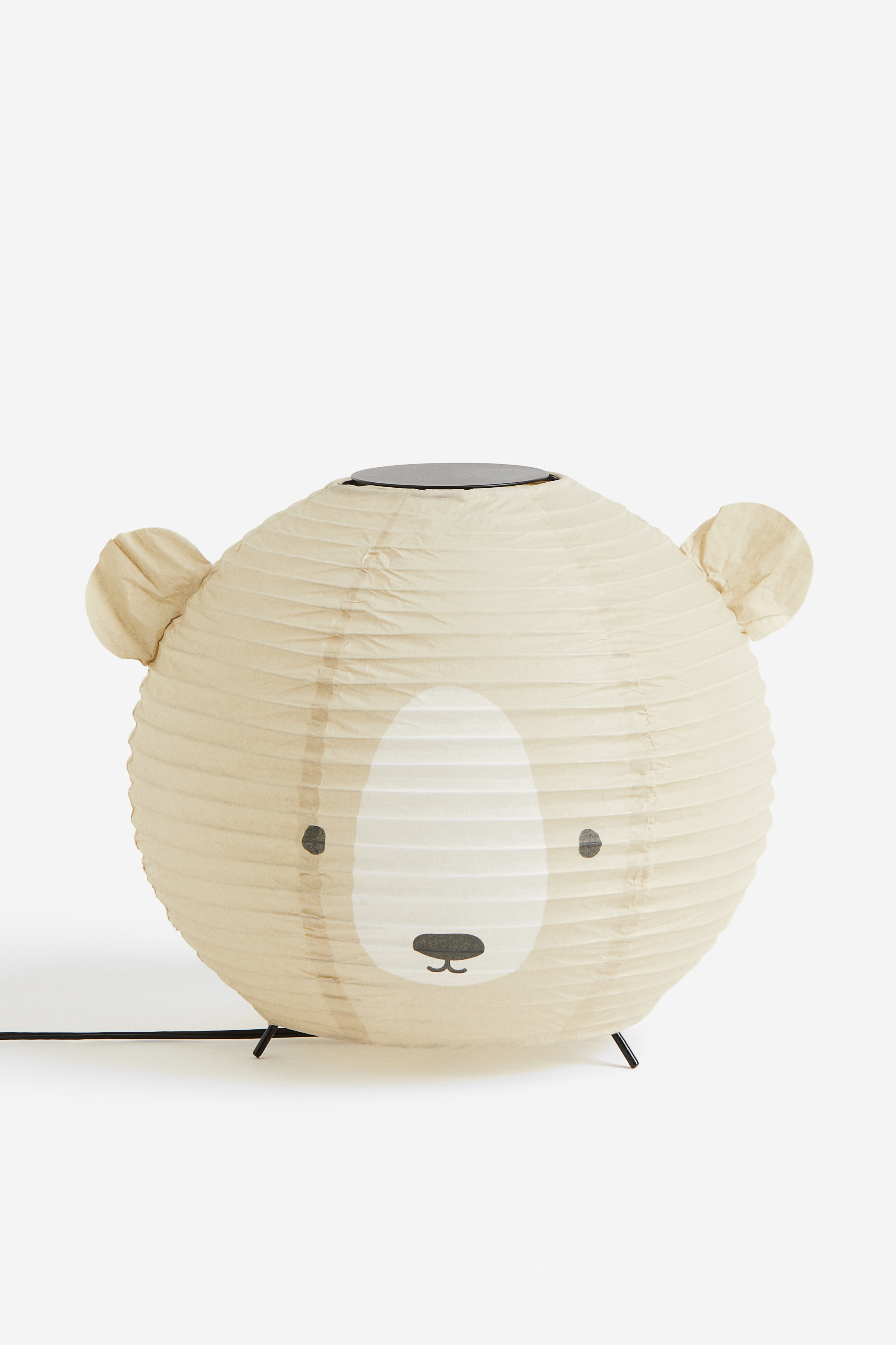 Rice paper table lamp - Light beige/Bear