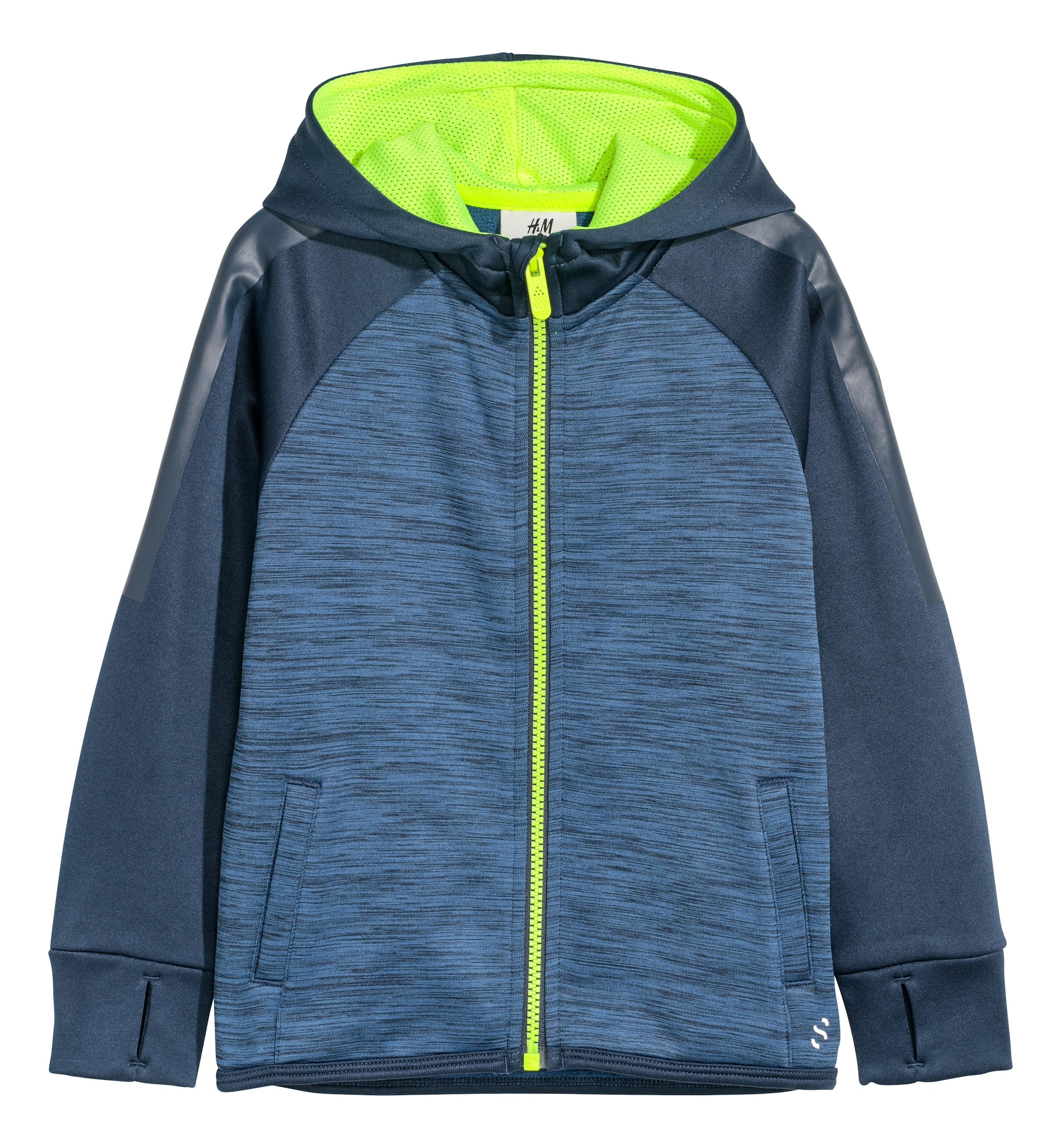 Näytä suurempi kuva: Treenitakki - Tumma sinimeleerattu - Kids | H&M FI 1