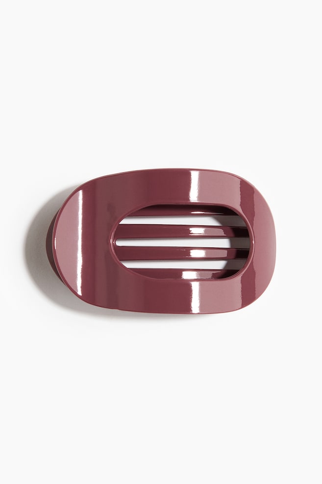 Oval Hair Claw - Dark pink - 1