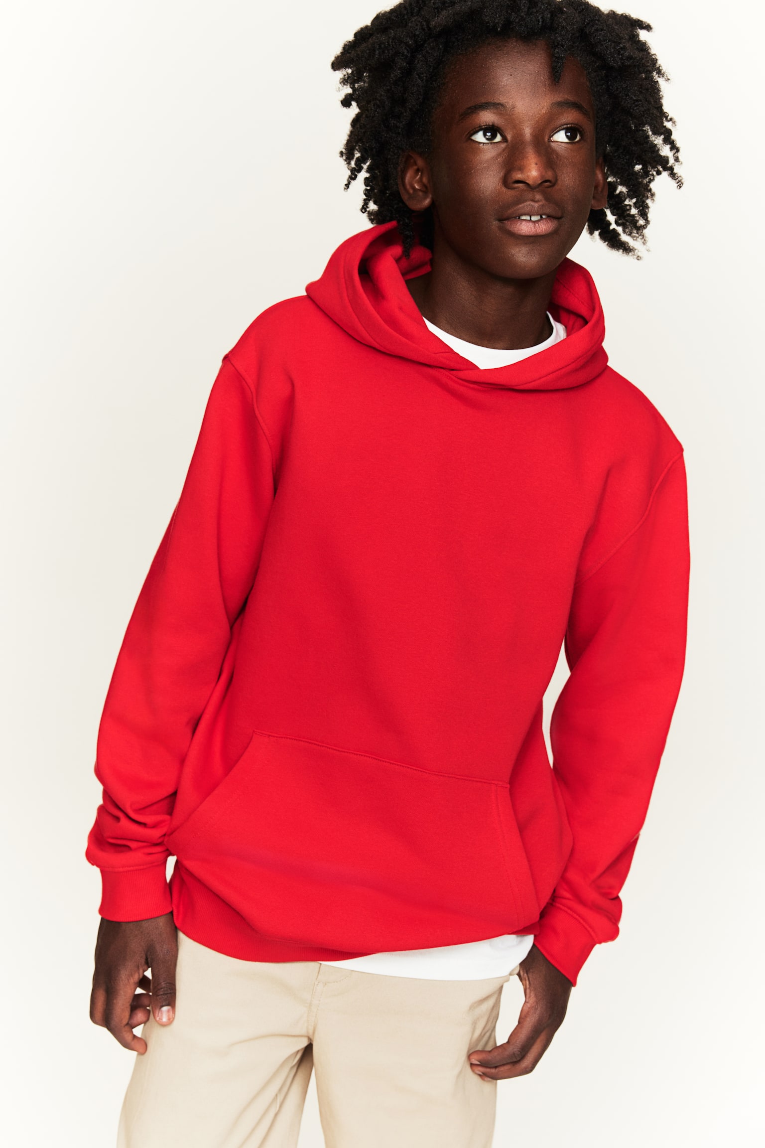 Hoodie - Red/Light grey marl/Black/Navy blue/Dark brown/White marl/Mint green/Bright blue/Dark grey/Dusty blue/Dark turquoise - 1