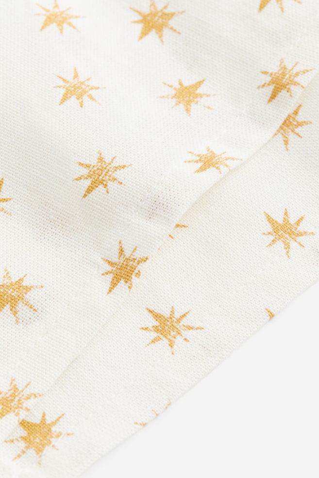 Lot de 2 serviettes de table en coton - Blanc/étoiles - 3