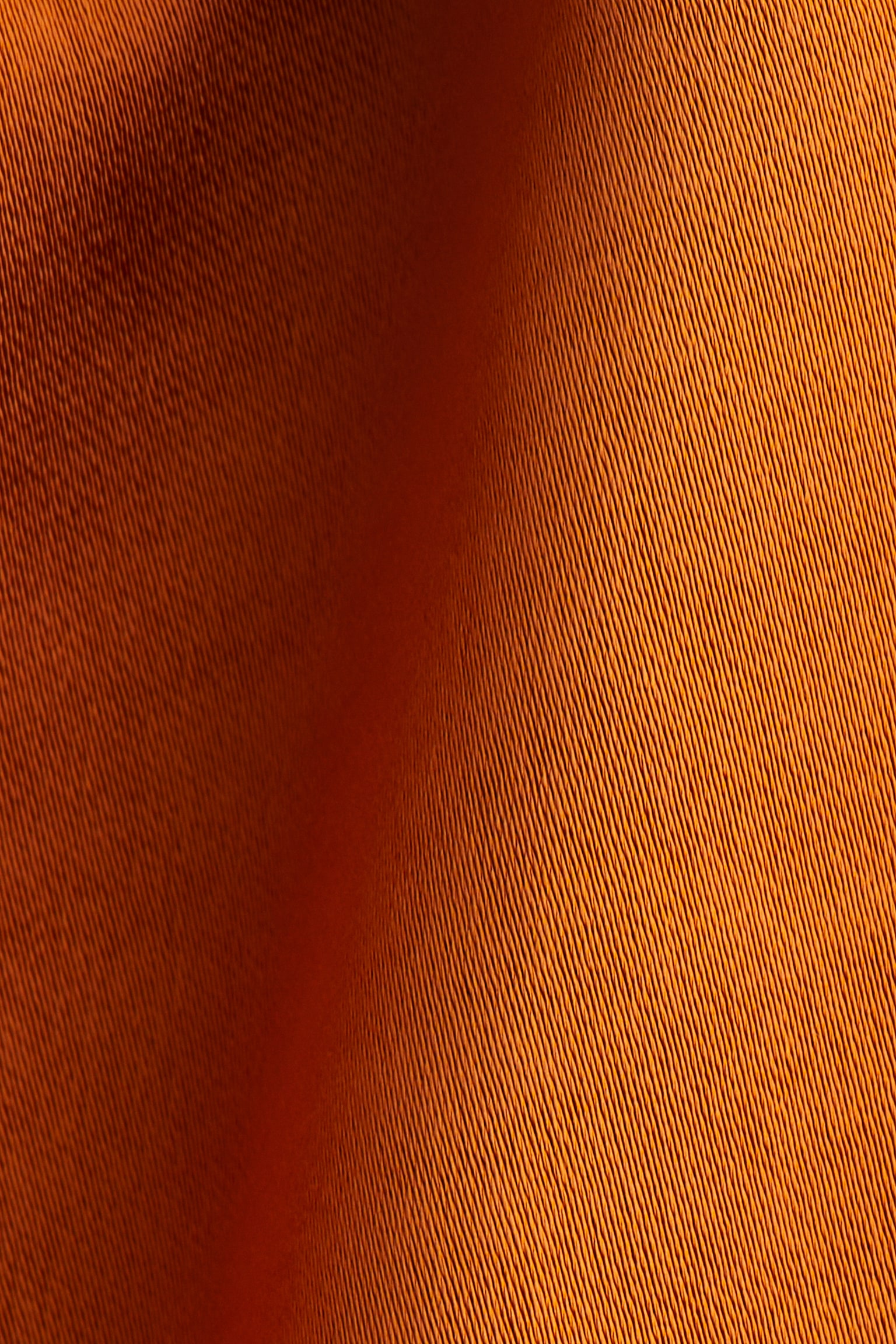 Draped satin dress - Orange - 3