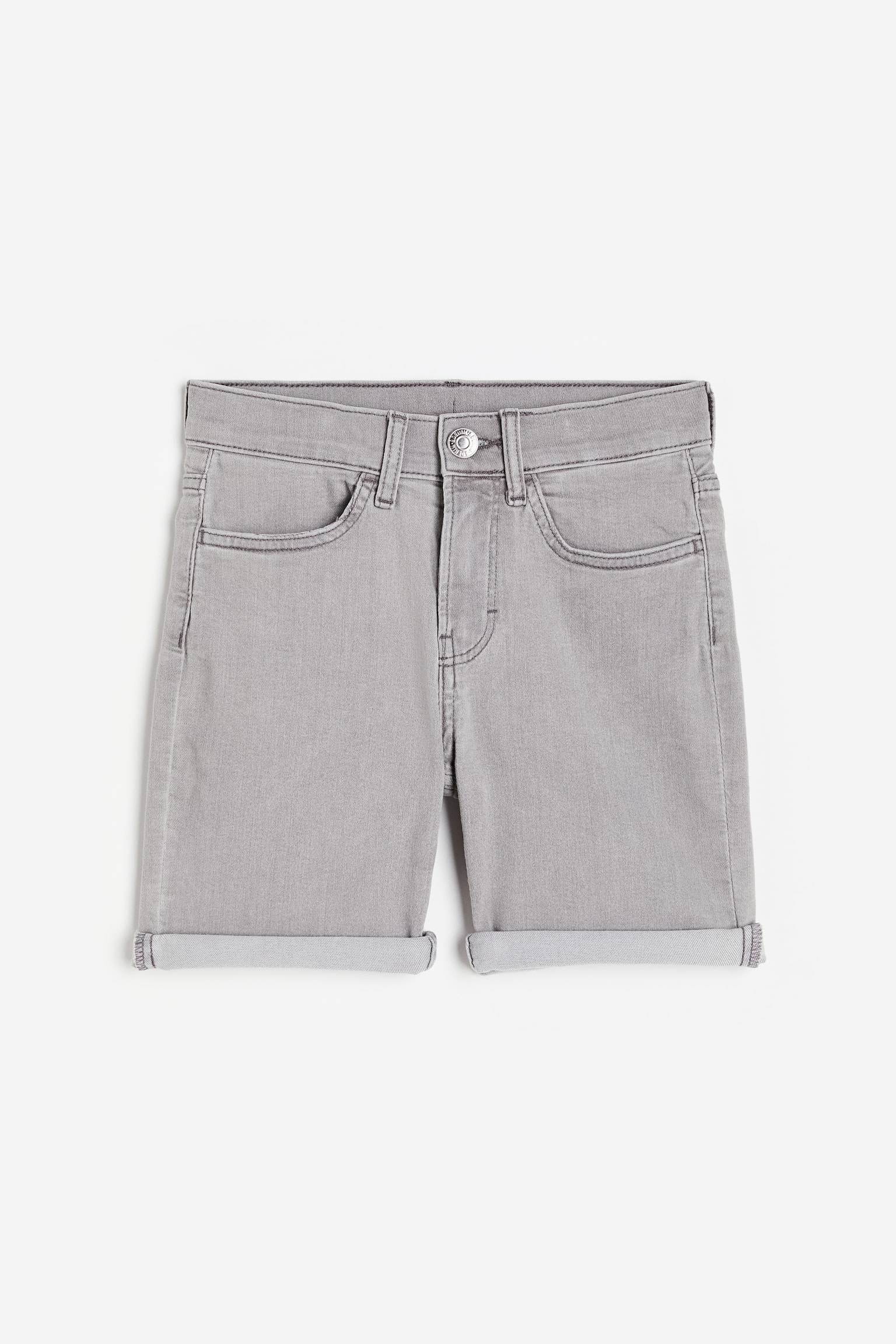 Denim shorts Slim Fit - Grey/Black - 1