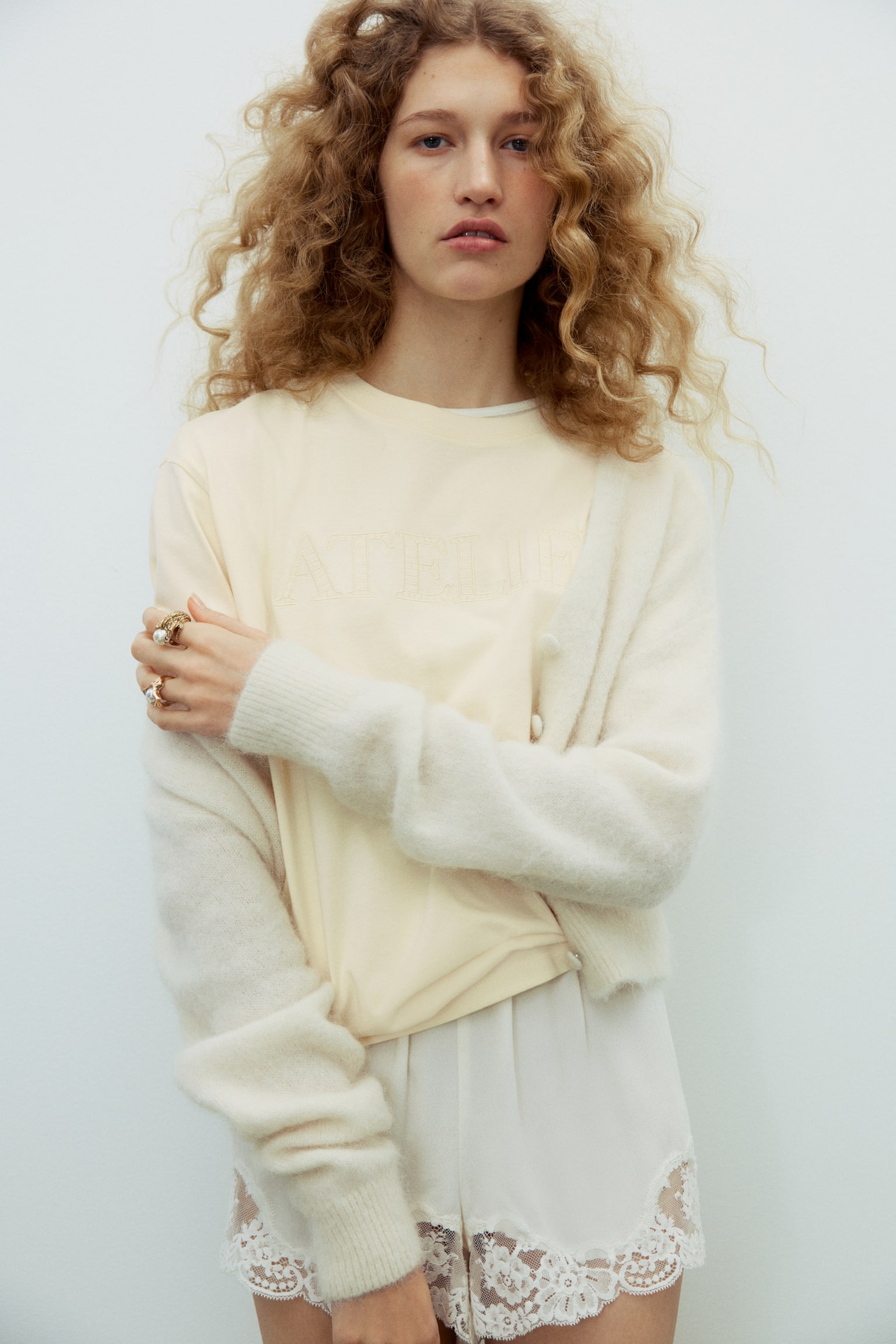 Oversized T-shirt - Light yellow/Atelier/White/Island breeze - 4