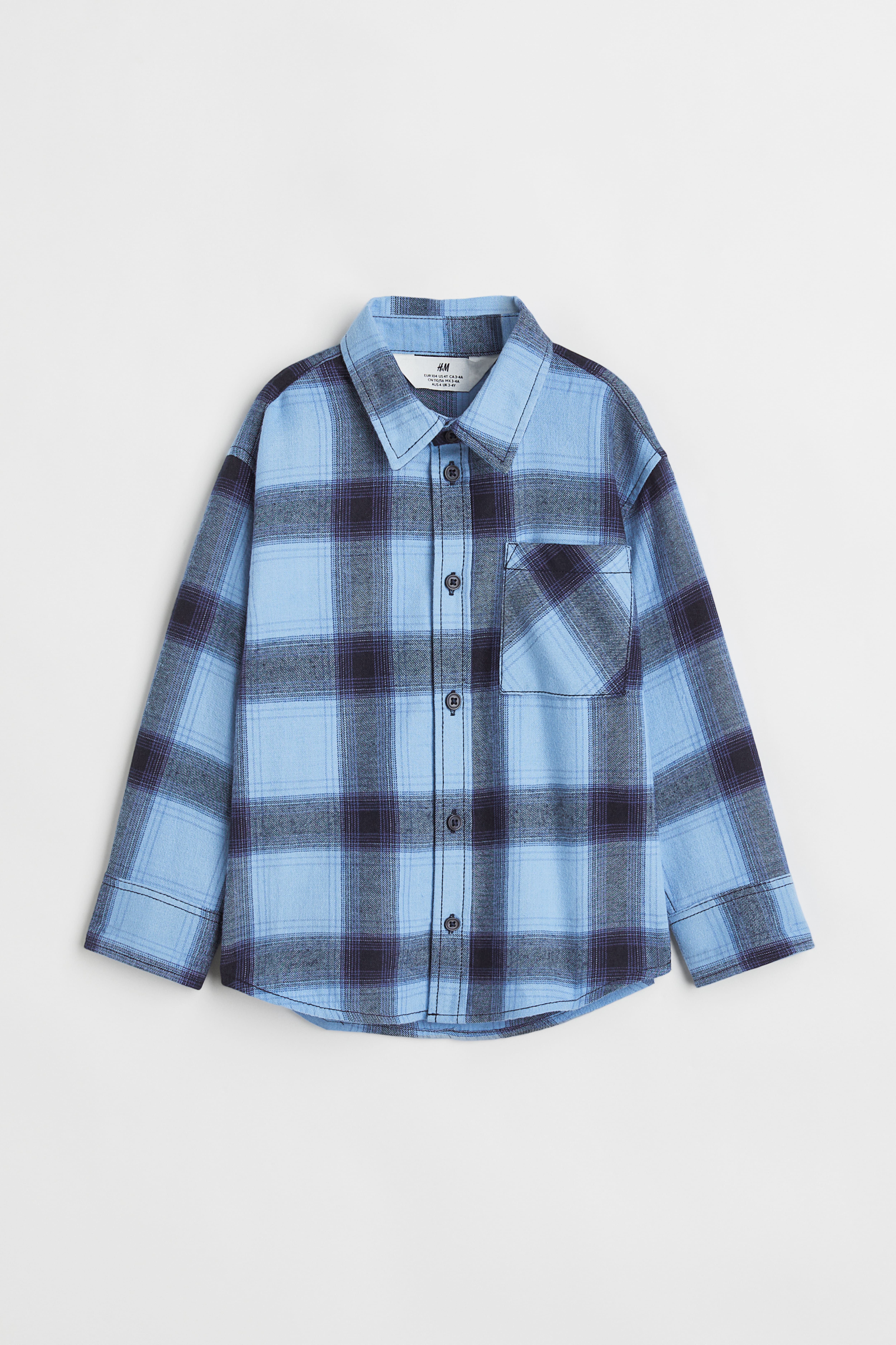 H&m blue flannel best sale