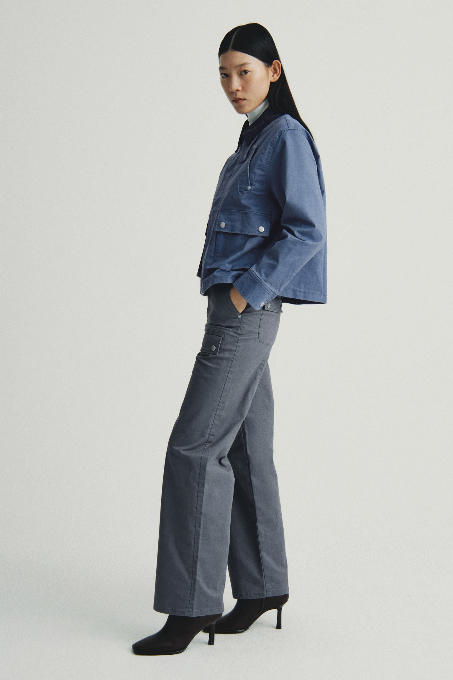 Quần dài túi hộp - Màu xám/Màu đen - 6