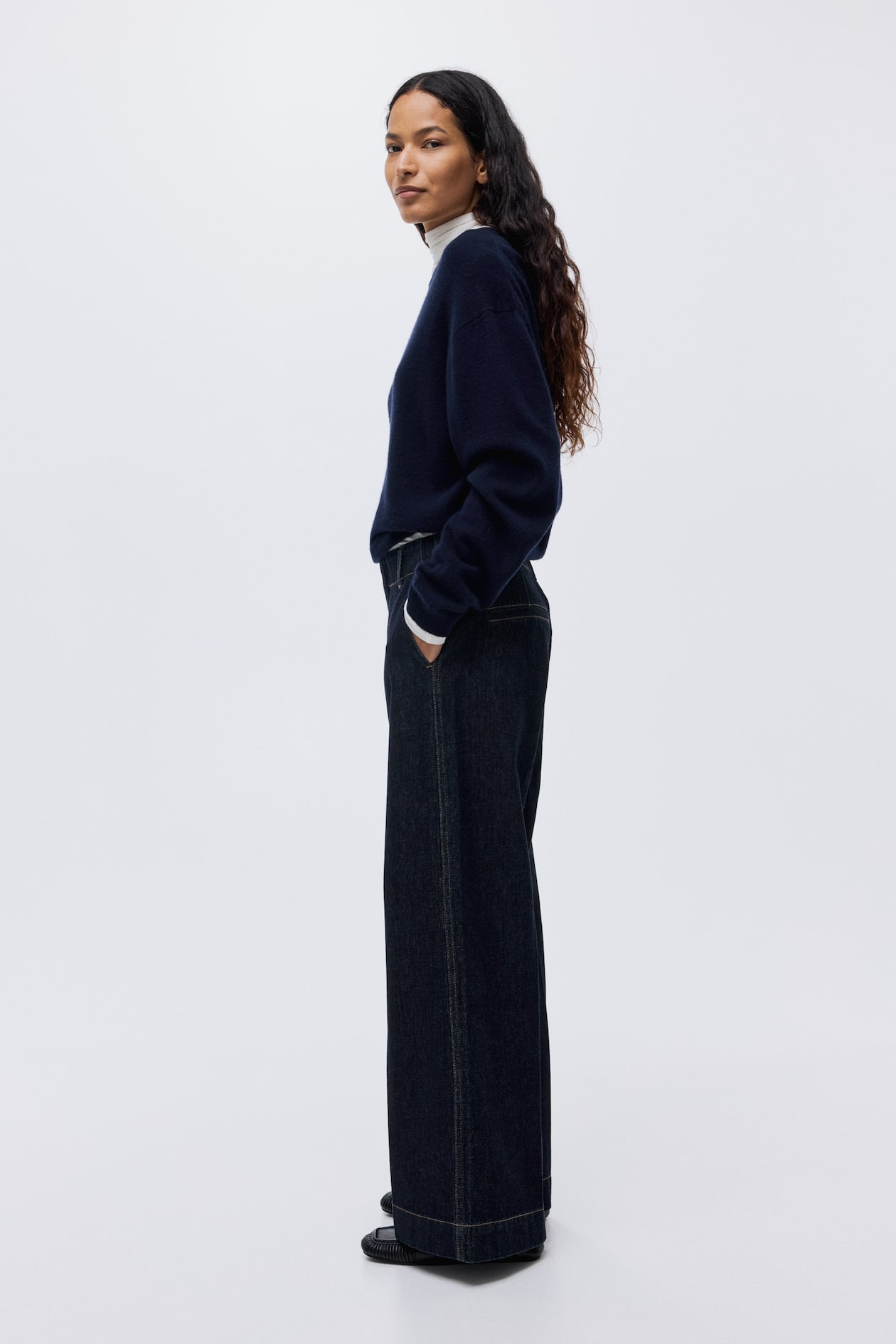 Wide High Jeans