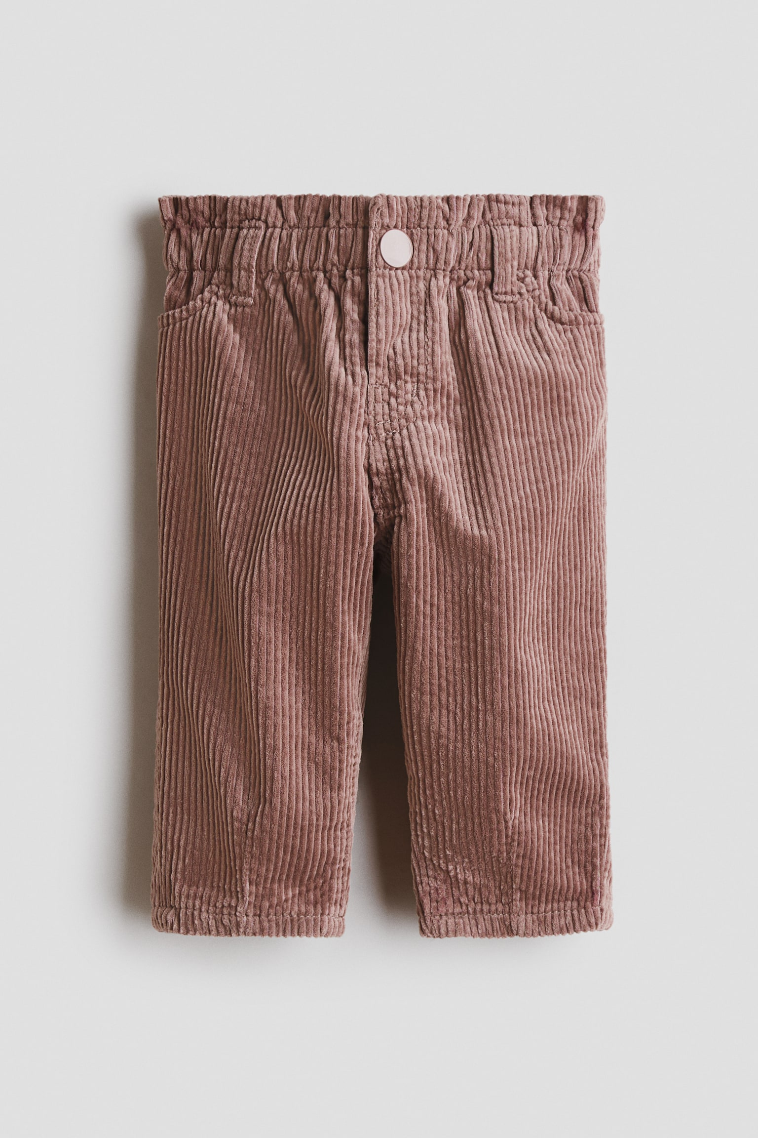 Cotton Corduroy Pants - Light brown/Light pink
