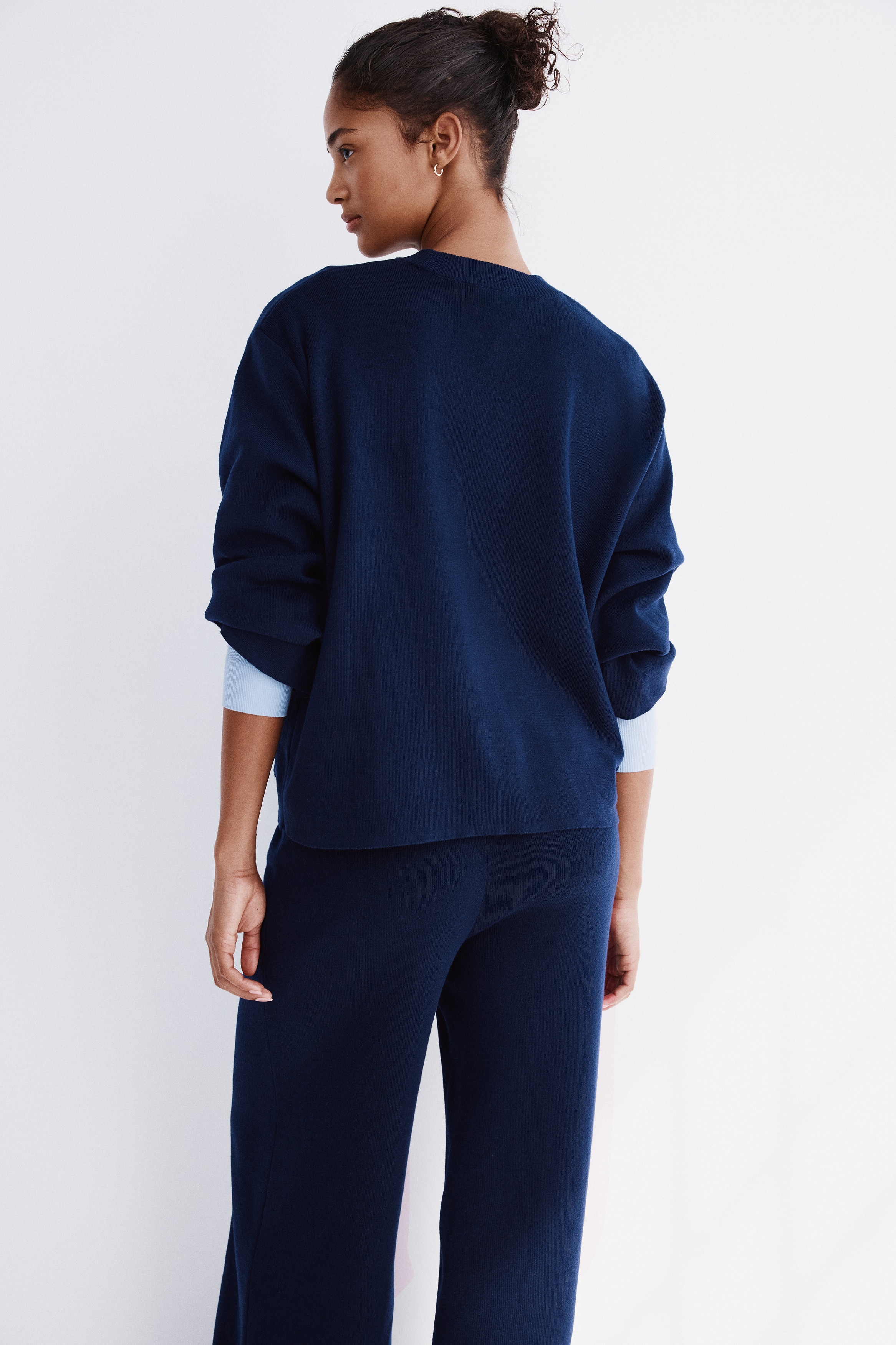 厚手ニットセーター ネイビー系 モンクレール ニット ネイビー M 厚手