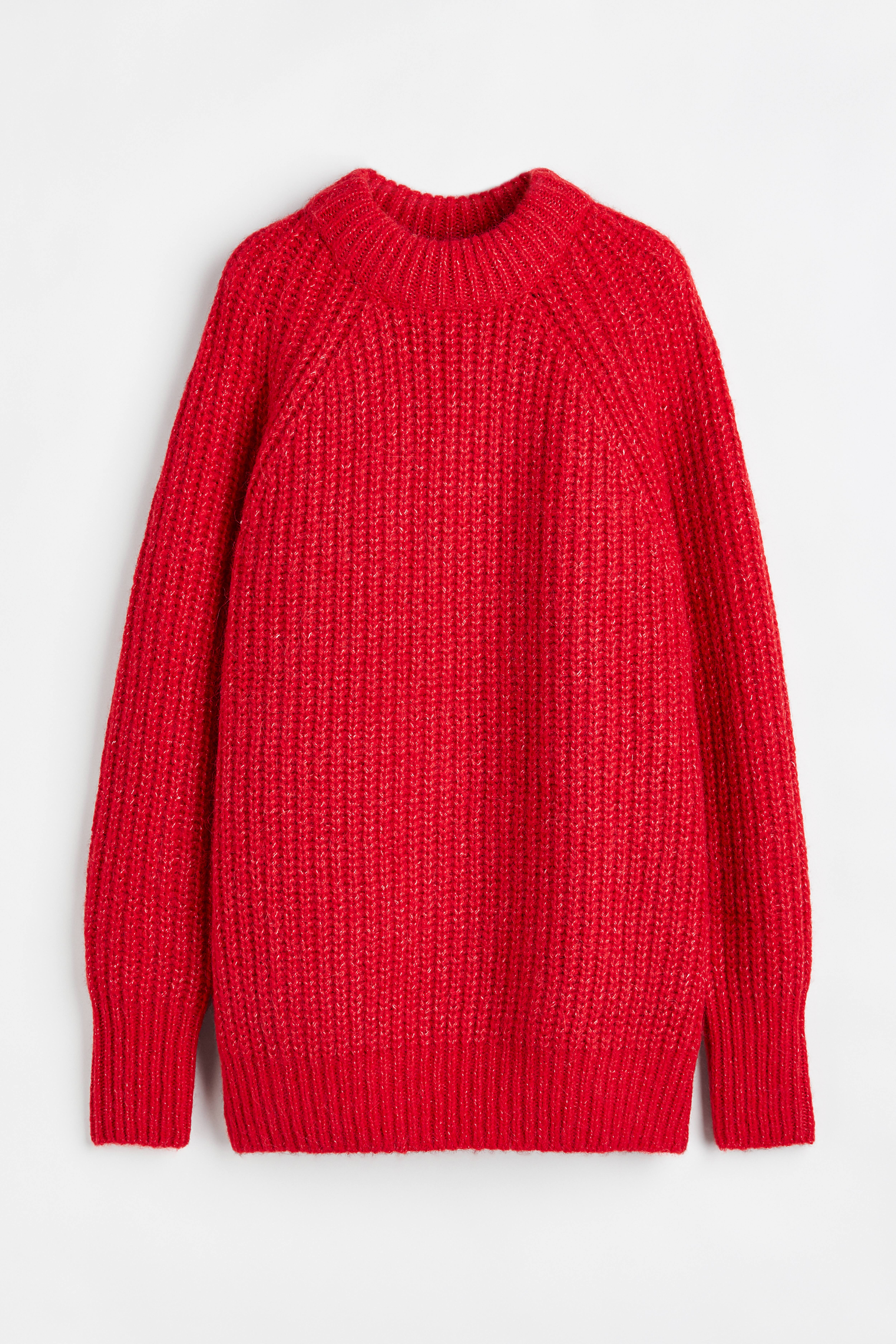 Wool-blend Rib-knit Sweater - Red - Ladies | H&M US