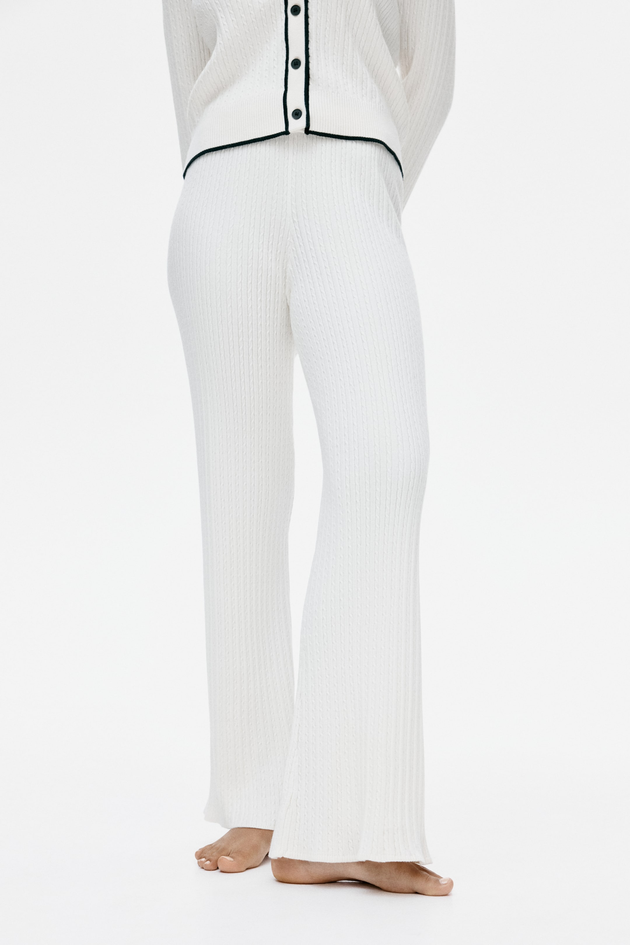 Женские брюки H&M Flared Cable-Knit Pants — фото 4