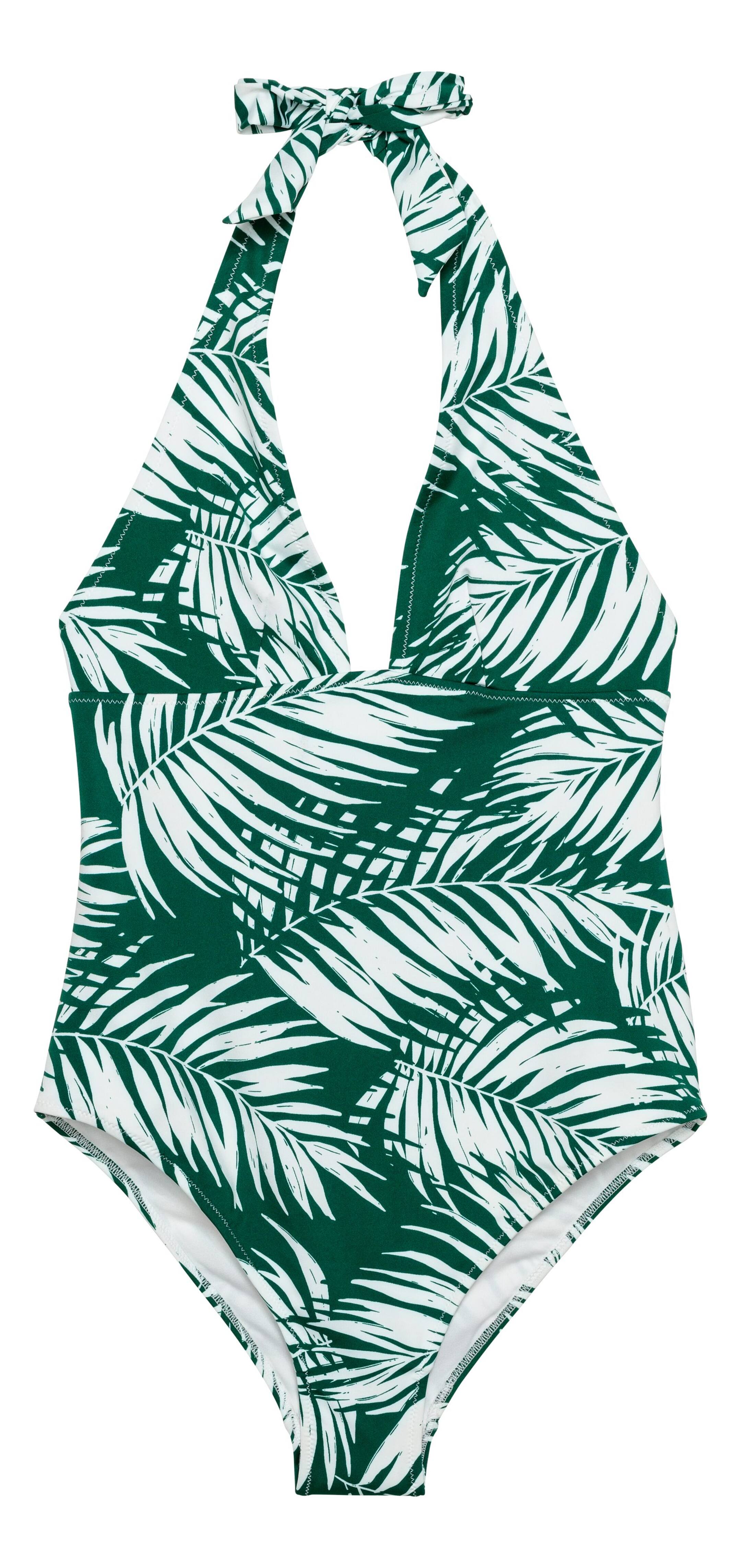 View larger image: Shaping Swimsuit - White/green patterned - Ladies | H&M CA 1