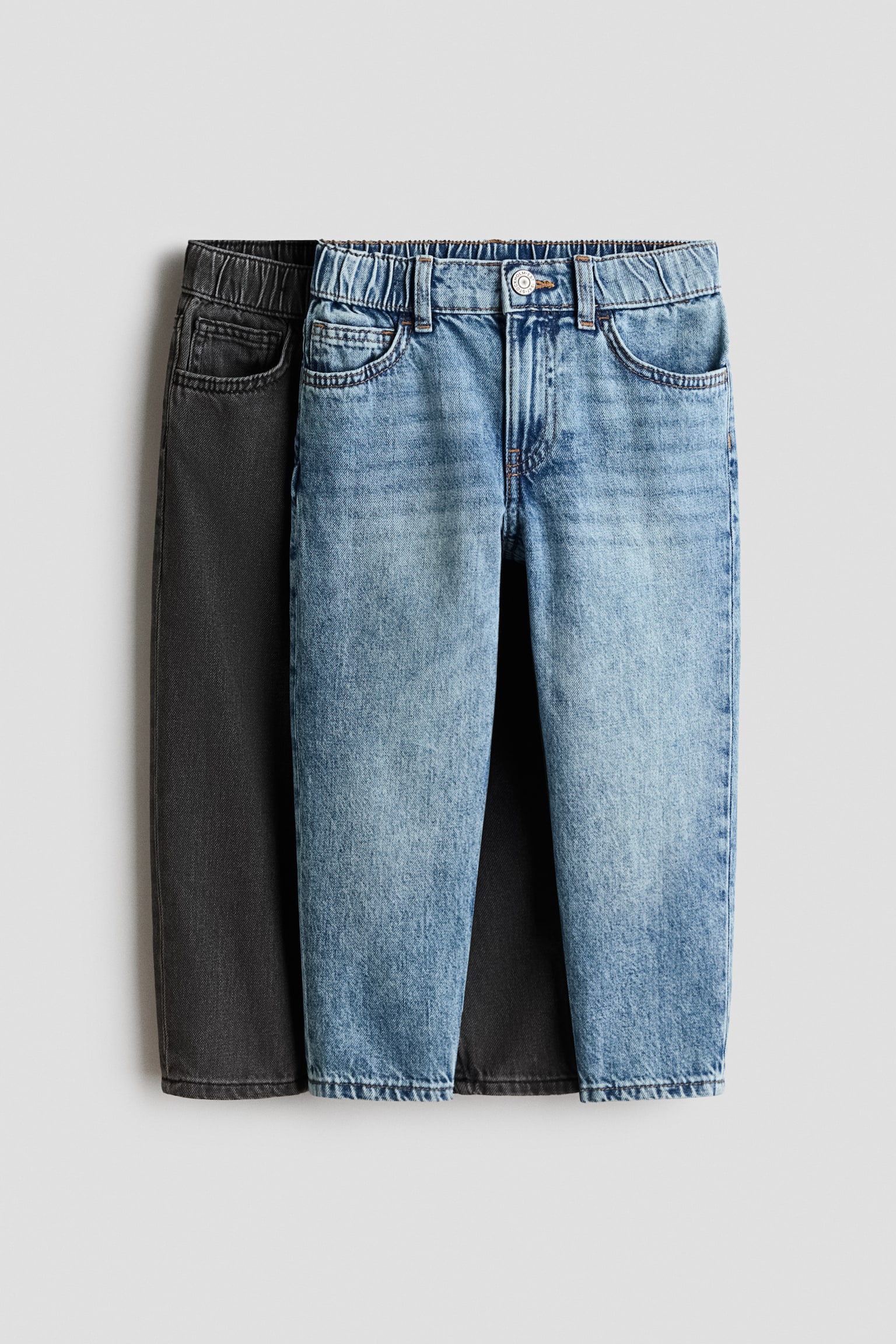 Pack de 2 Tapered Leg Jeans Loose Fit - Negro/Azul denim/Azul denim/Azul denim oscuro/Azul denim/Negro