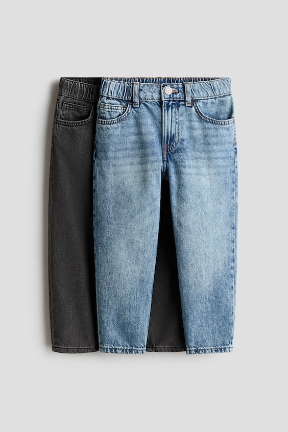 Детские джинсы H&M 2-pack Loose Fit Tapered Leg Jeans