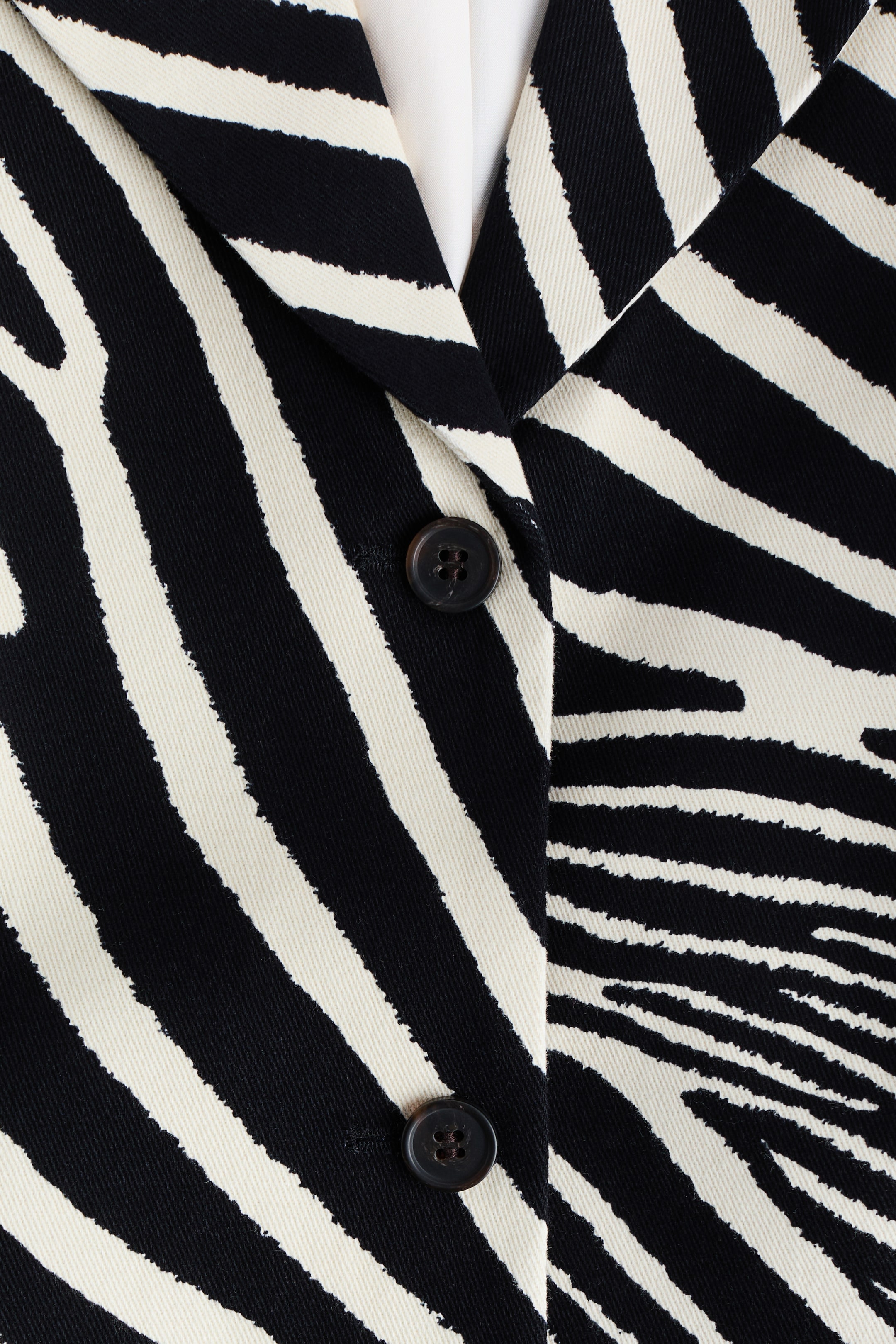 Single-Breasted Twill Blazer