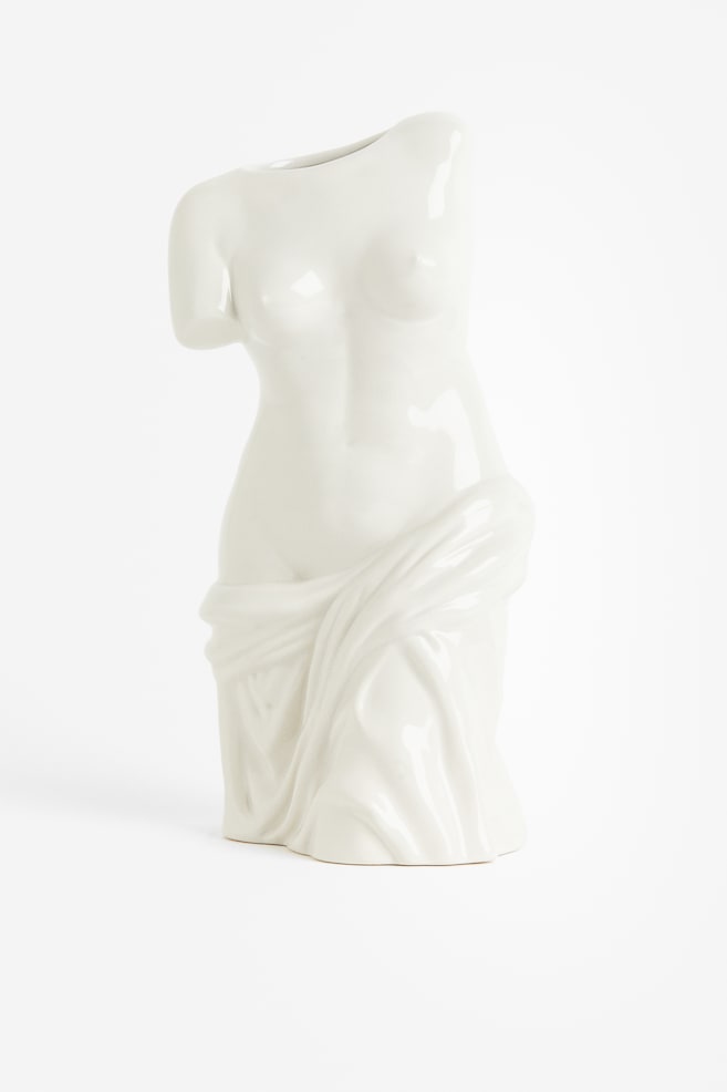 Stoneware vase - White - 1