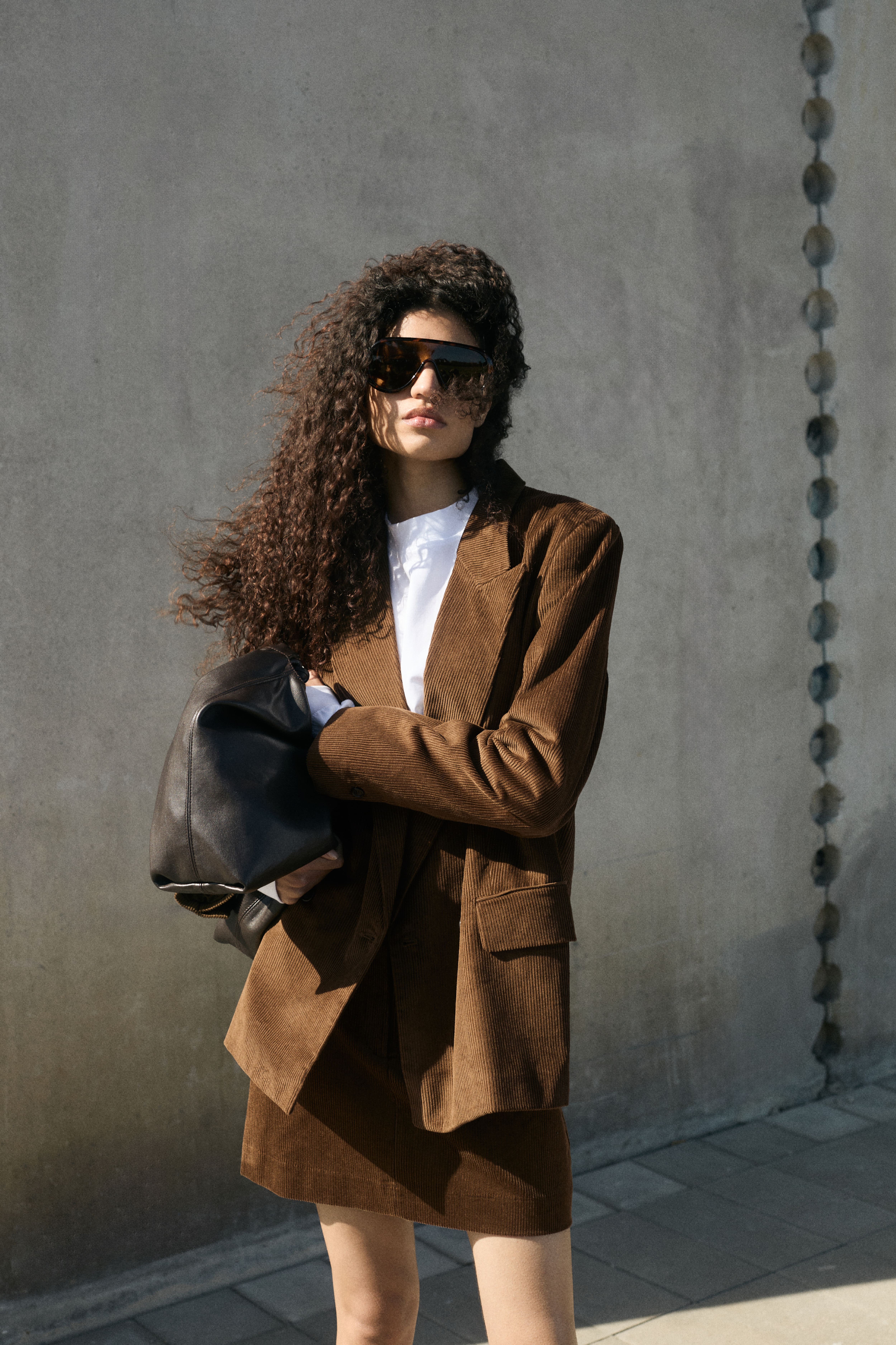 Double-Breasted Corduroy Blazer