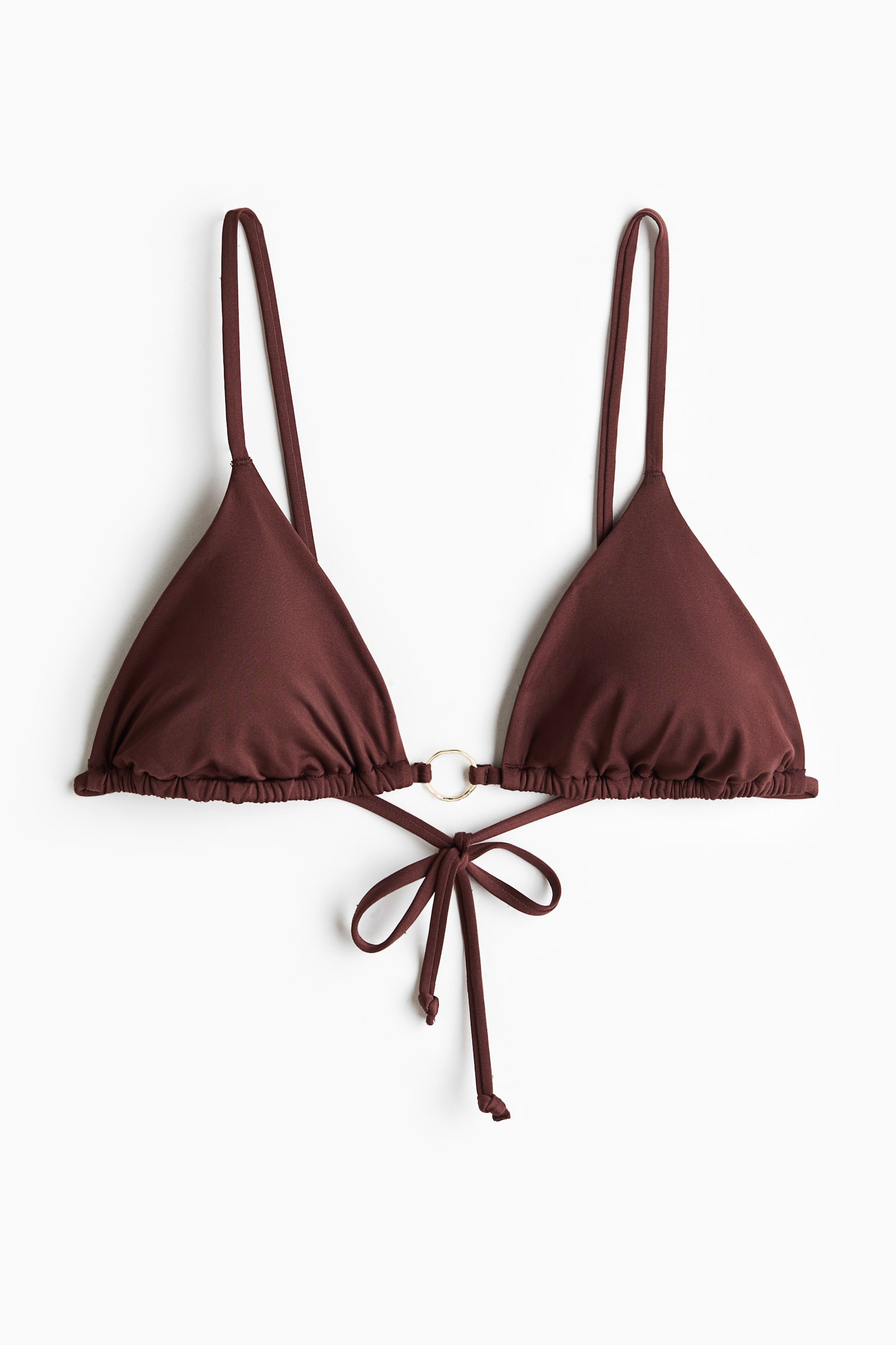 Haut de maillot triangle paddé-Marron foncé - 2