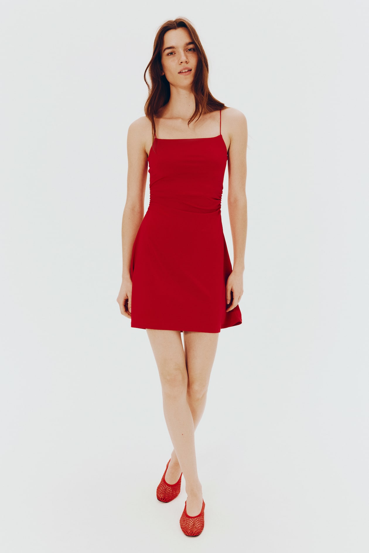 H&m Dresses H And M Party Dresses Draped Slip Dress Red Ladies