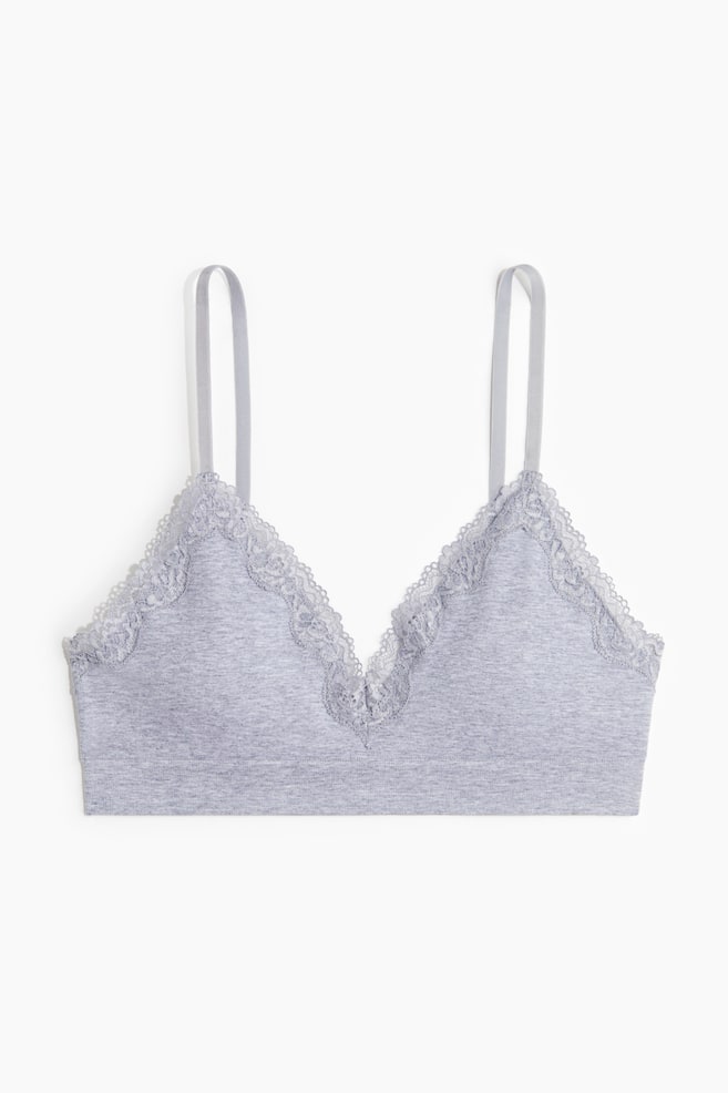Seamless Padded soft bra - Grey marl/Black/Pale beige/White/Navy blue/Light blue/Light pink/Light blue/Dusty blue - 1