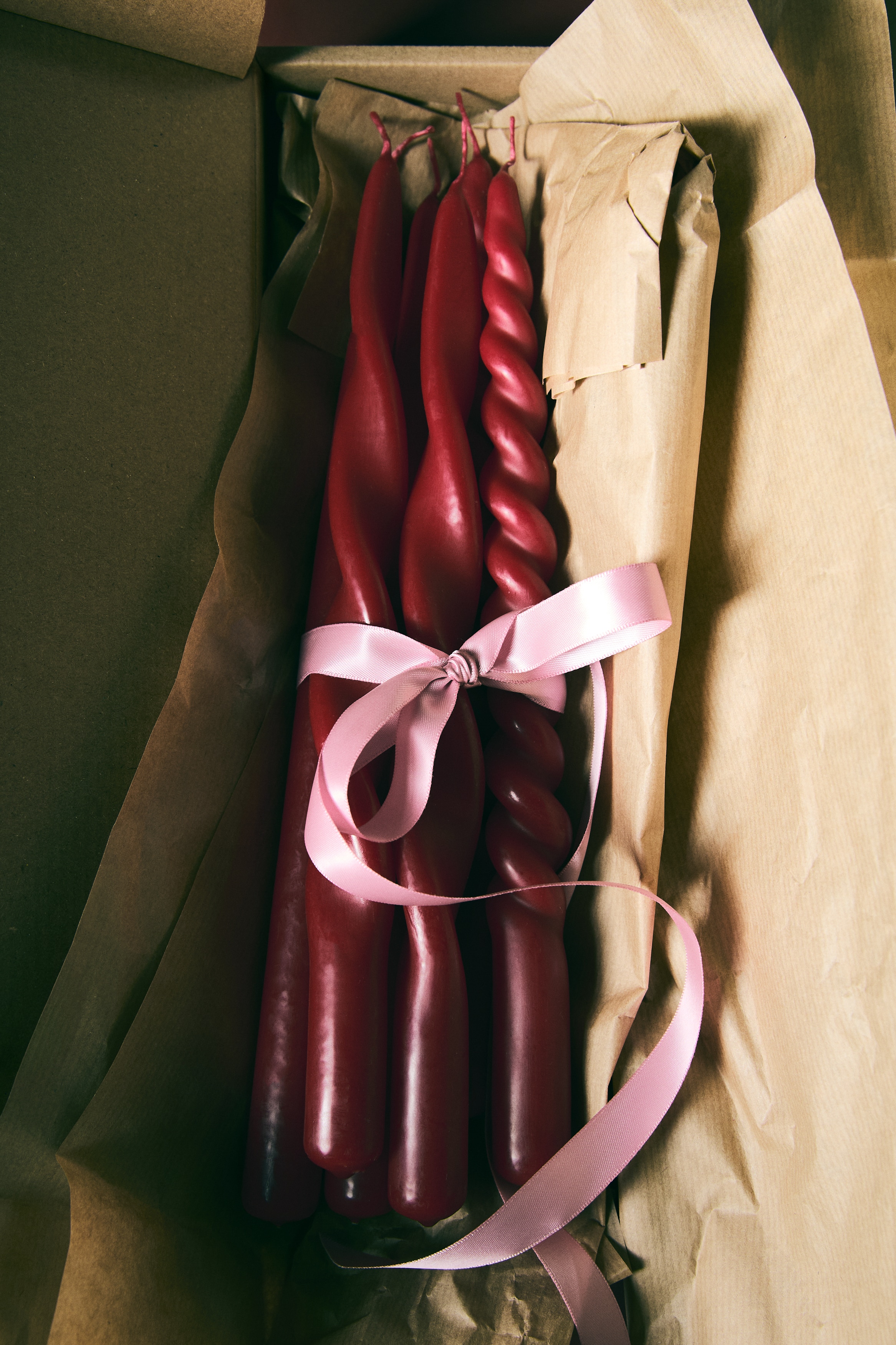 H & M - テーパーキャンドル 6本セット - レッド