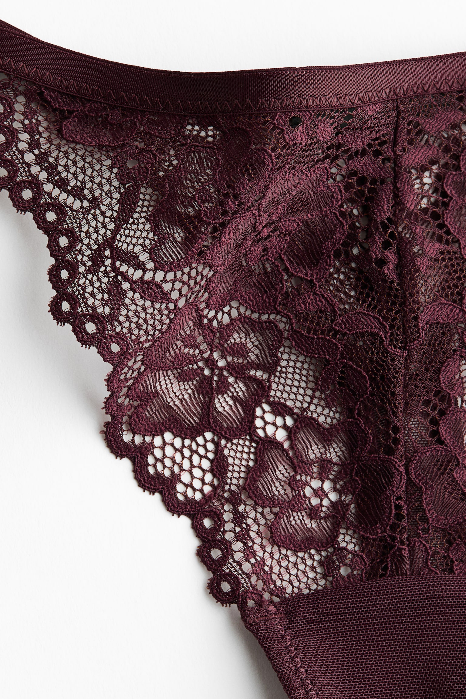 3-pack lace tanga thong briefs - Burgundy/Black/White/Black/Light blue/White/Blue/Powder pink - 2