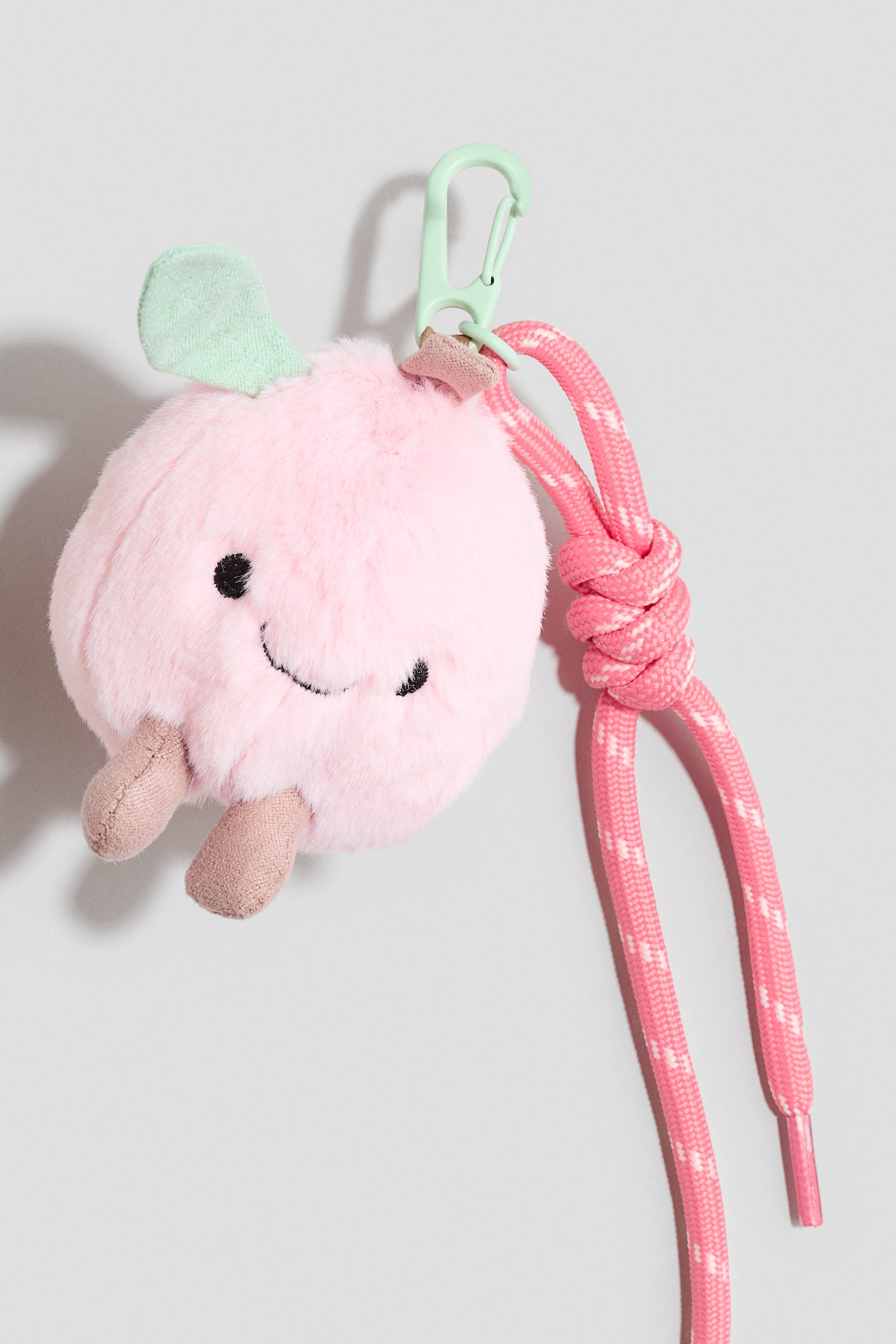 Soft toy bag charm - Light pink/Apple/Pink/Heart/Light green/Dinosaur/Beige/Teddy Bear/White/Baseball/Brown/American football - 2