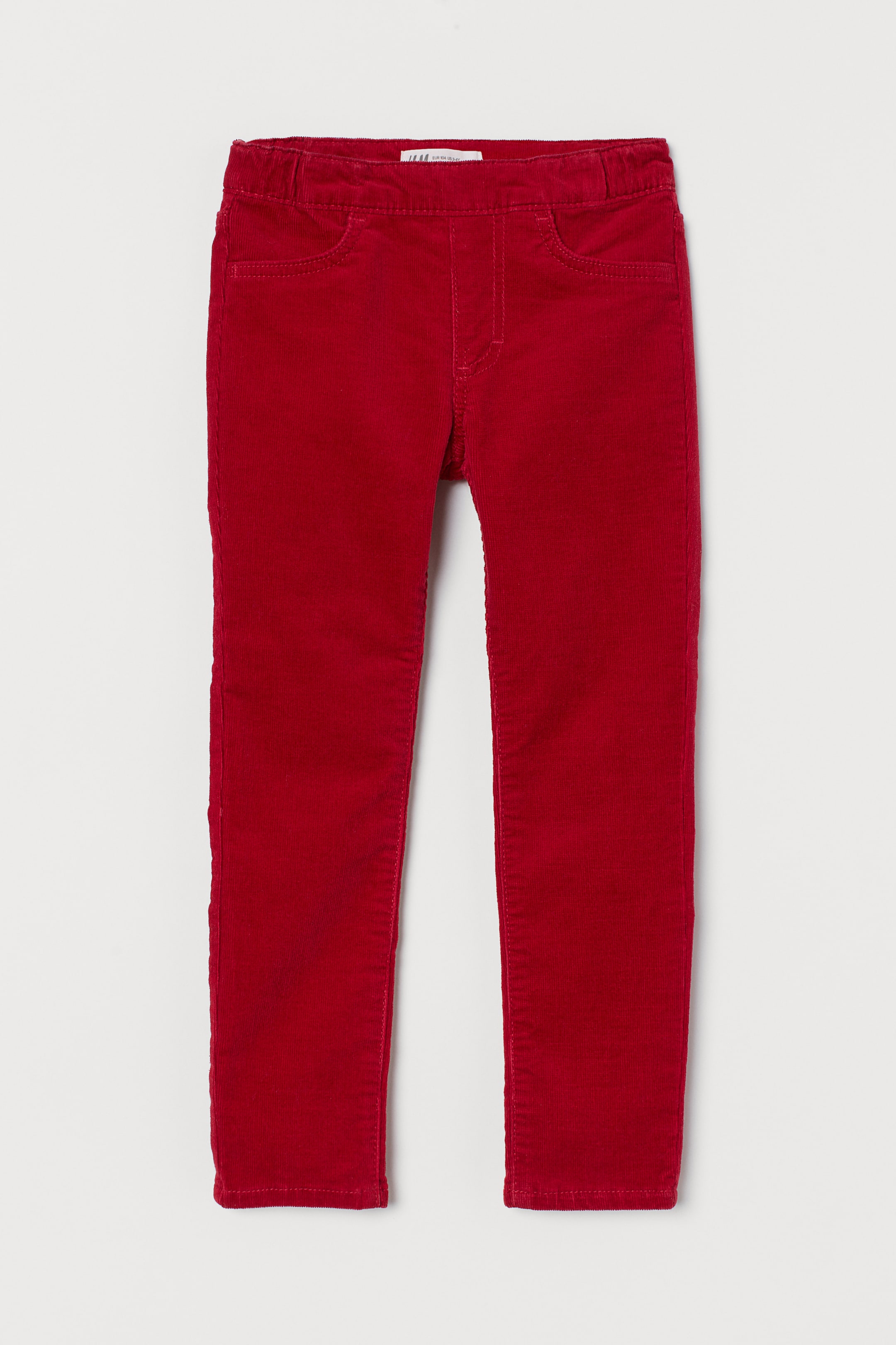 Προβολή μεγαλύτερης εικόνας: Κοτλέ treggings - Βαθύ κόκκινο - Kids | H&M GR 1